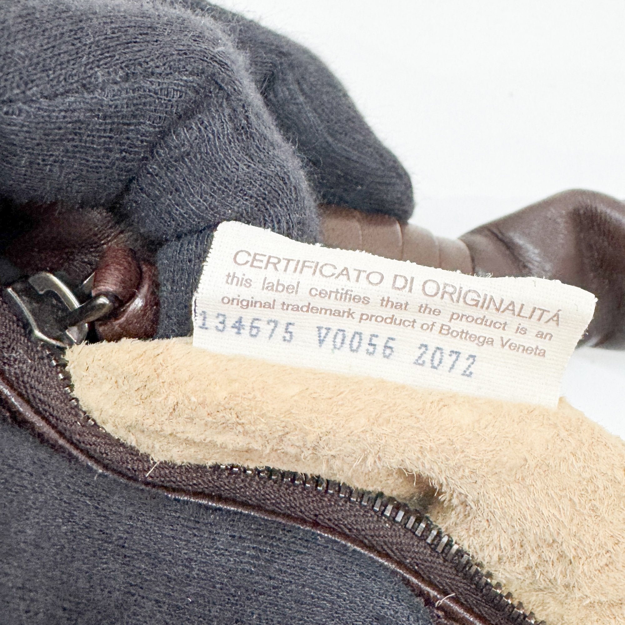 Intrecciato Brown Leather Shoulder Bag