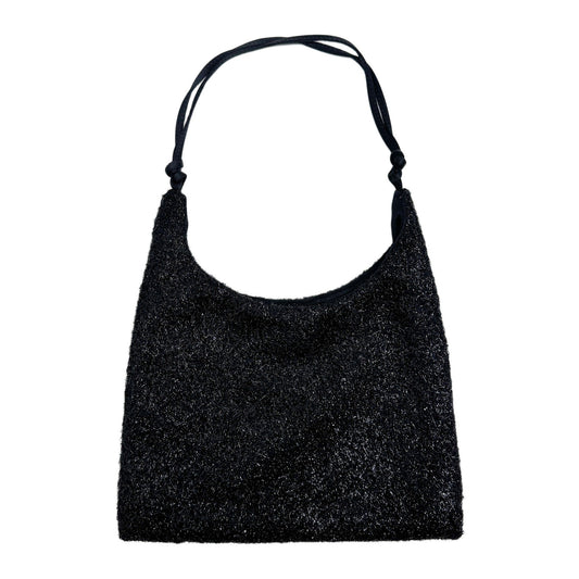 Mini Black Shimmery Shoulder Bag
