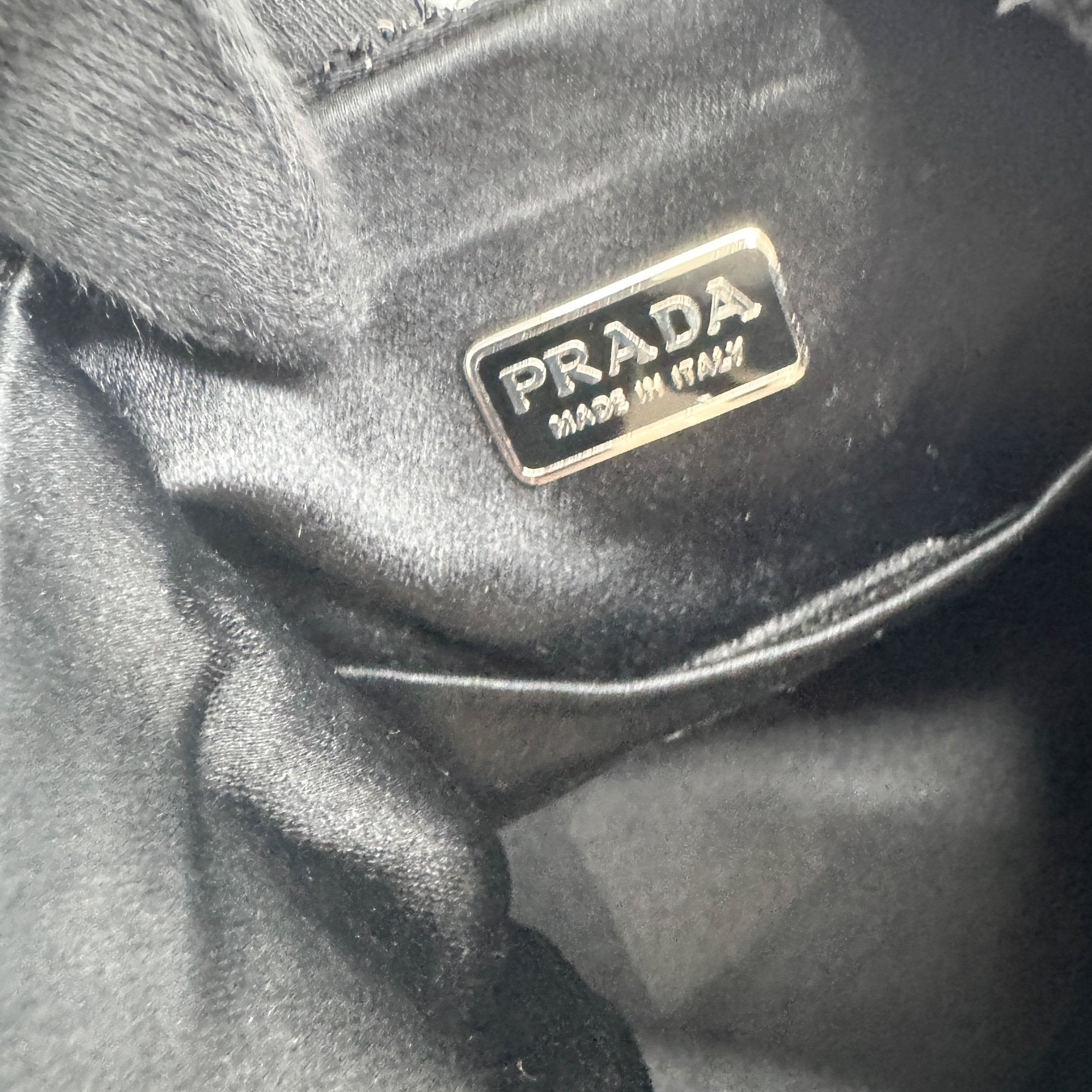 Mini Black Shimmery Shoulder Bag