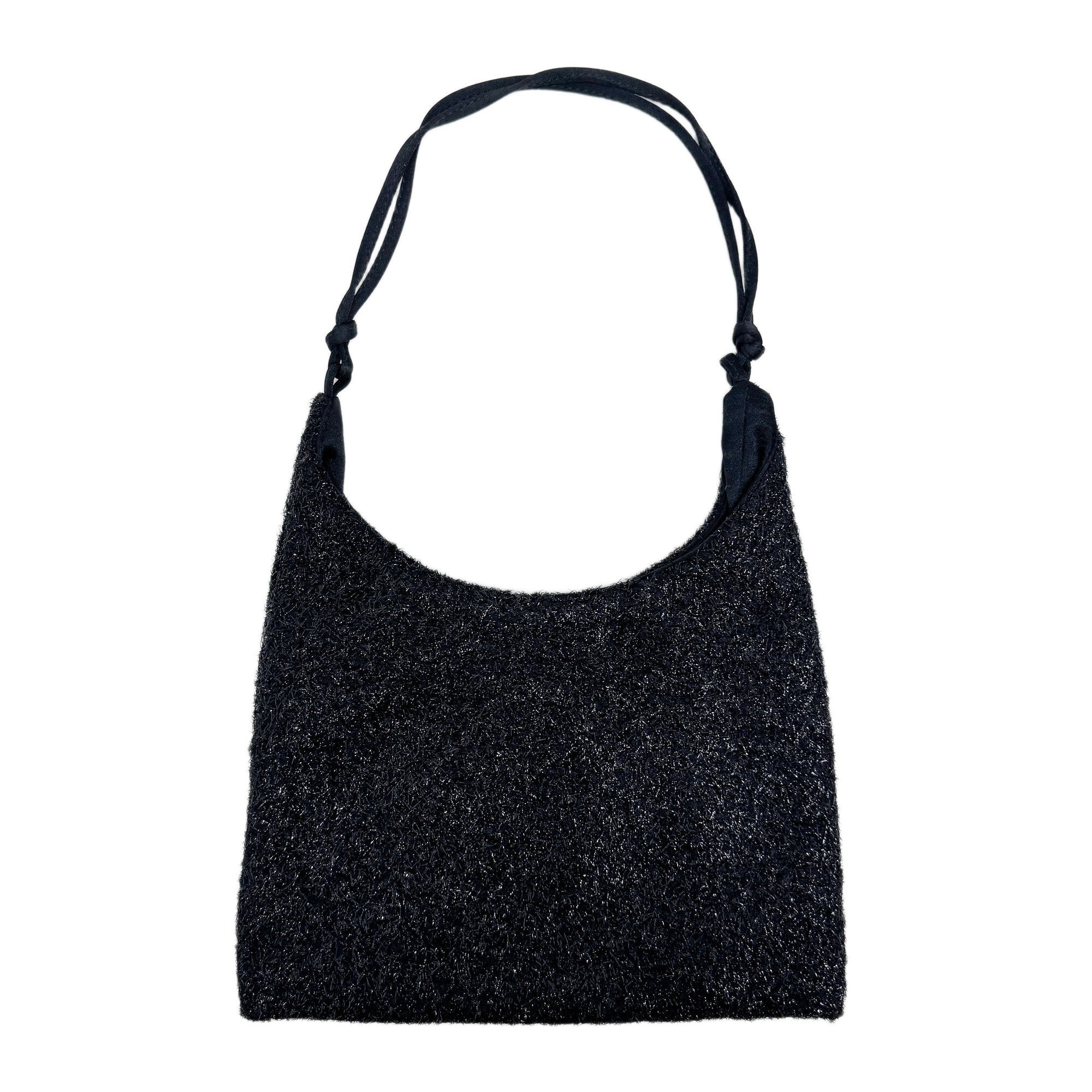 Mini Black Shimmery Shoulder Bag