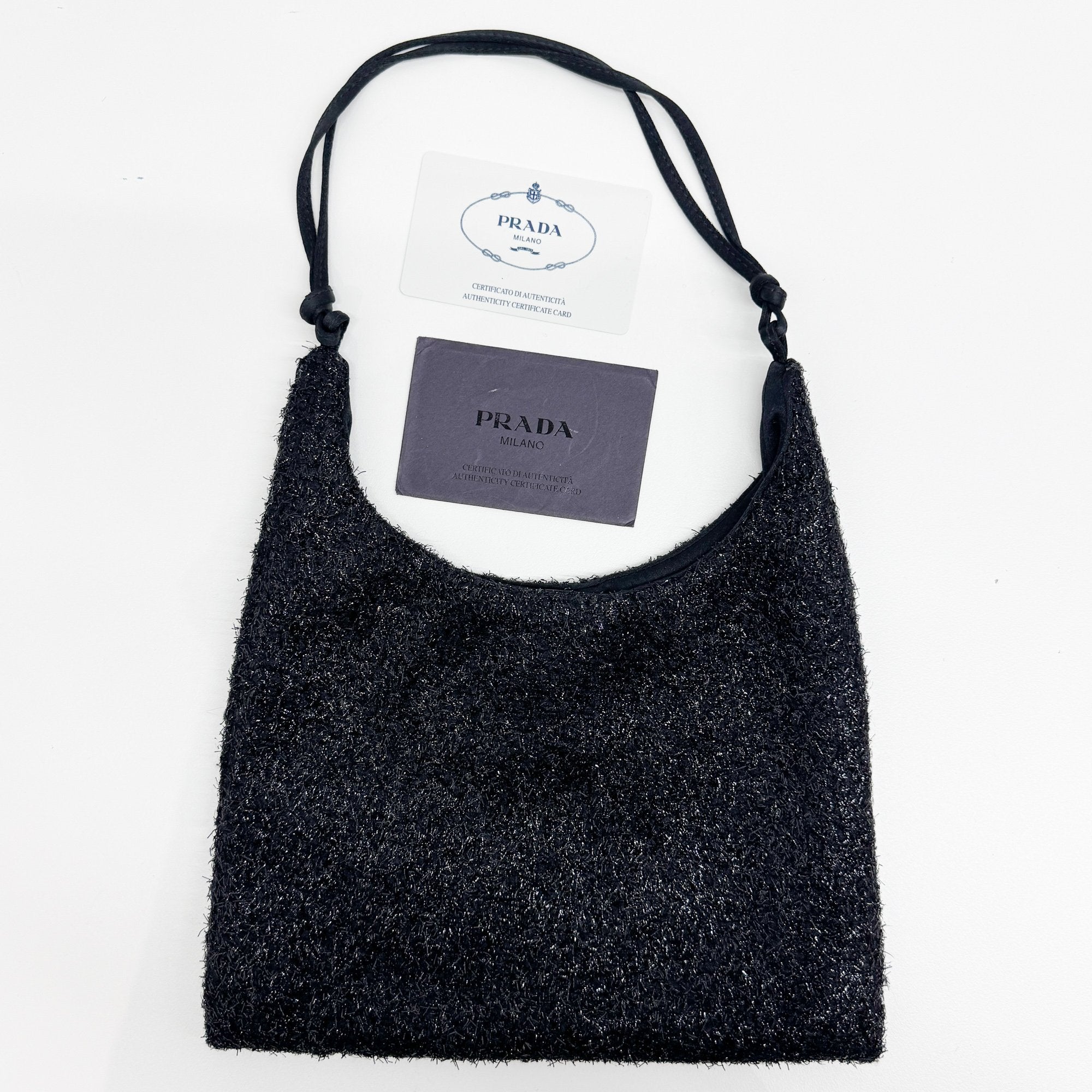 Mini Black Shimmery Shoulder Bag