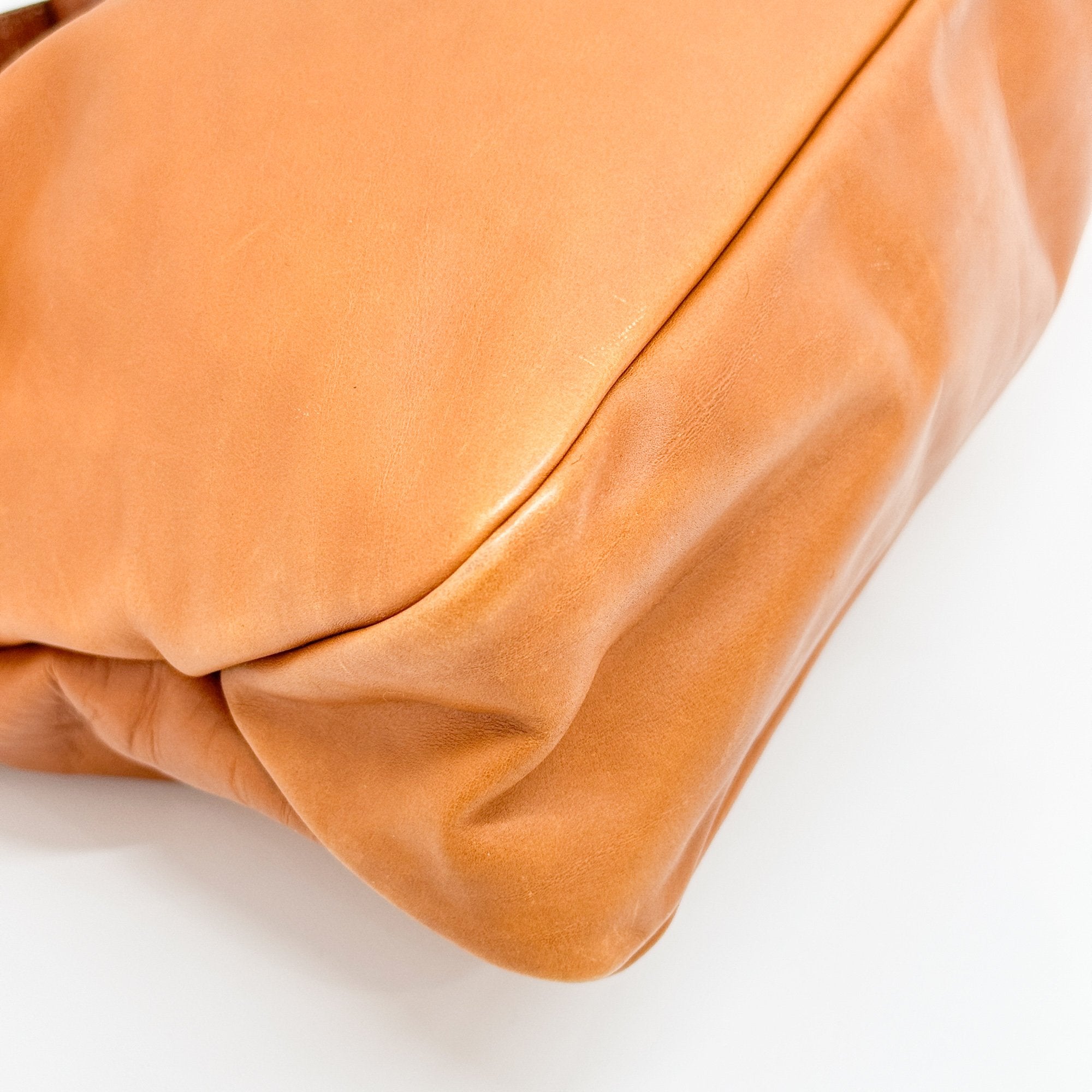 Horsebit Brown Leather Shoulder Bag