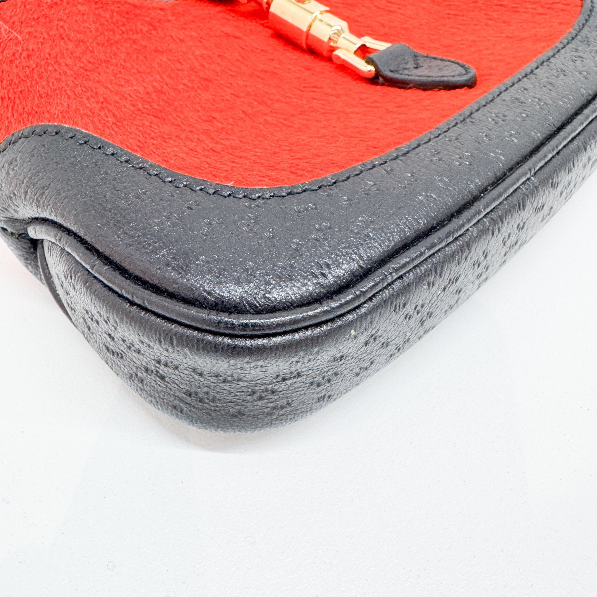 Mini Jackie Orange Pony Hair Two Way Bag