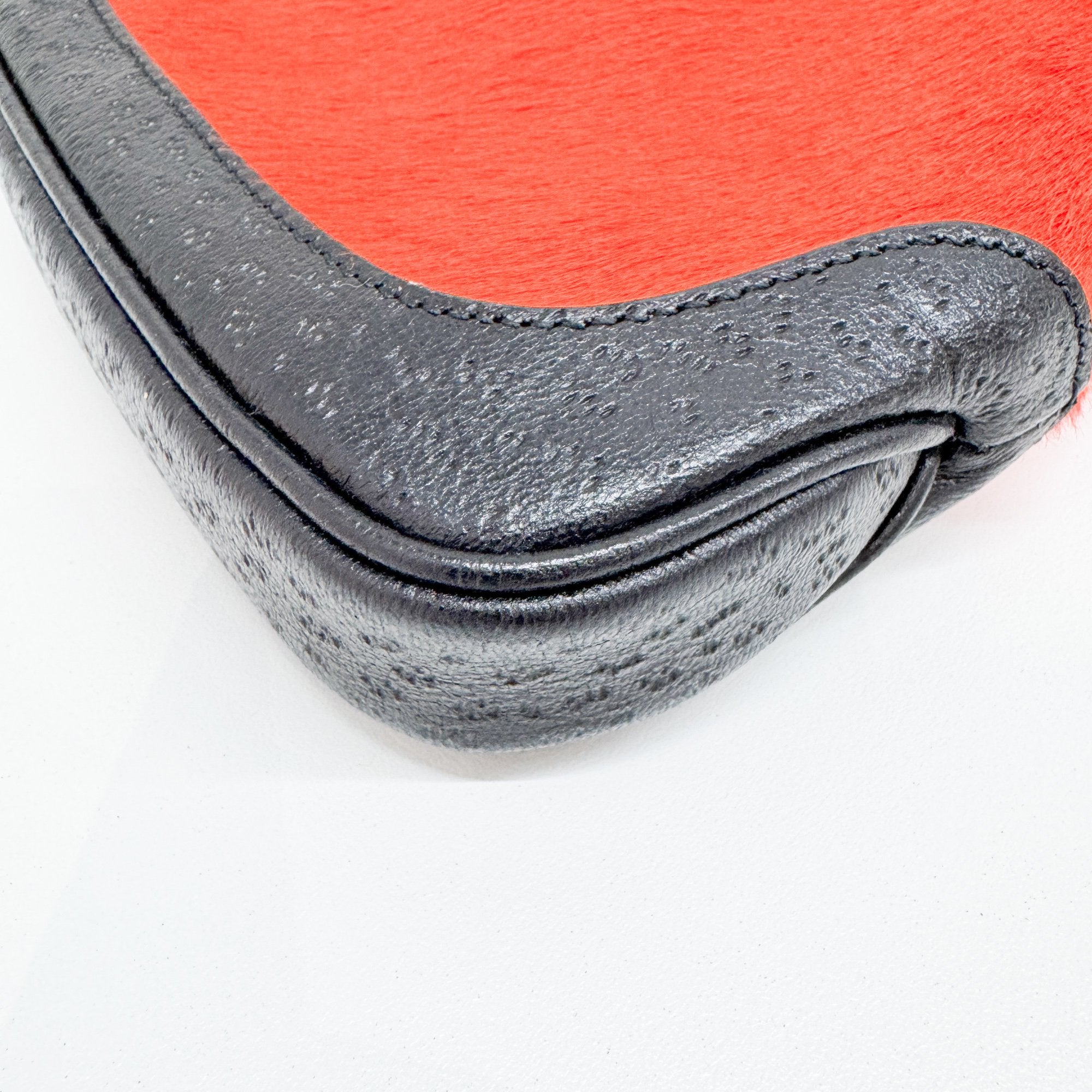 Mini Jackie Orange Pony Hair Two Way Bag