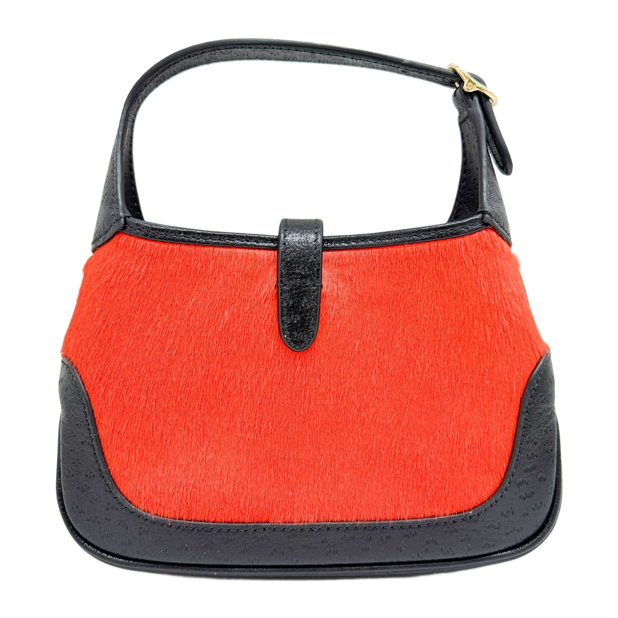 Mini Jackie Orange Pony Hair Two Way Bag