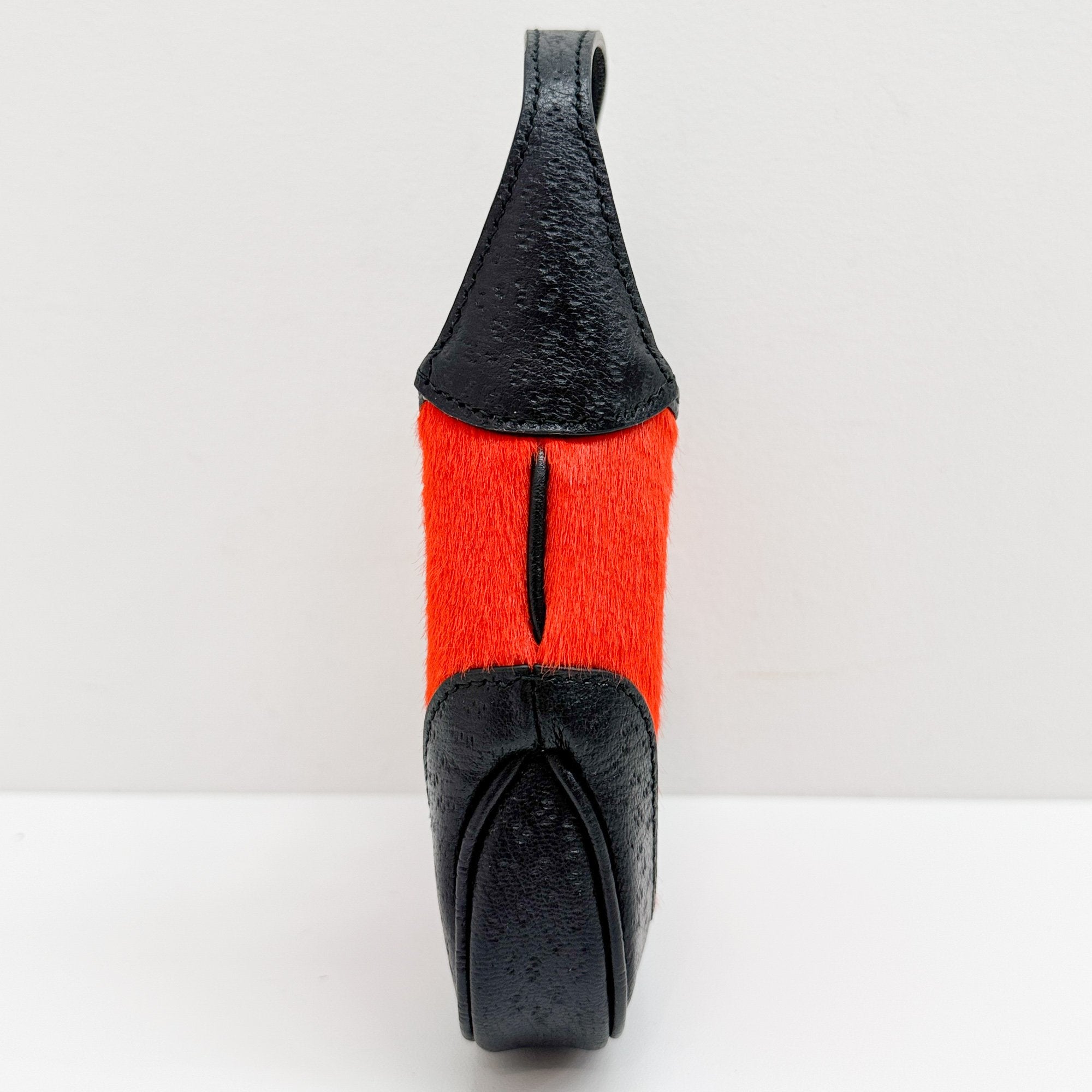 Mini Jackie Orange Pony Hair Two Way Bag