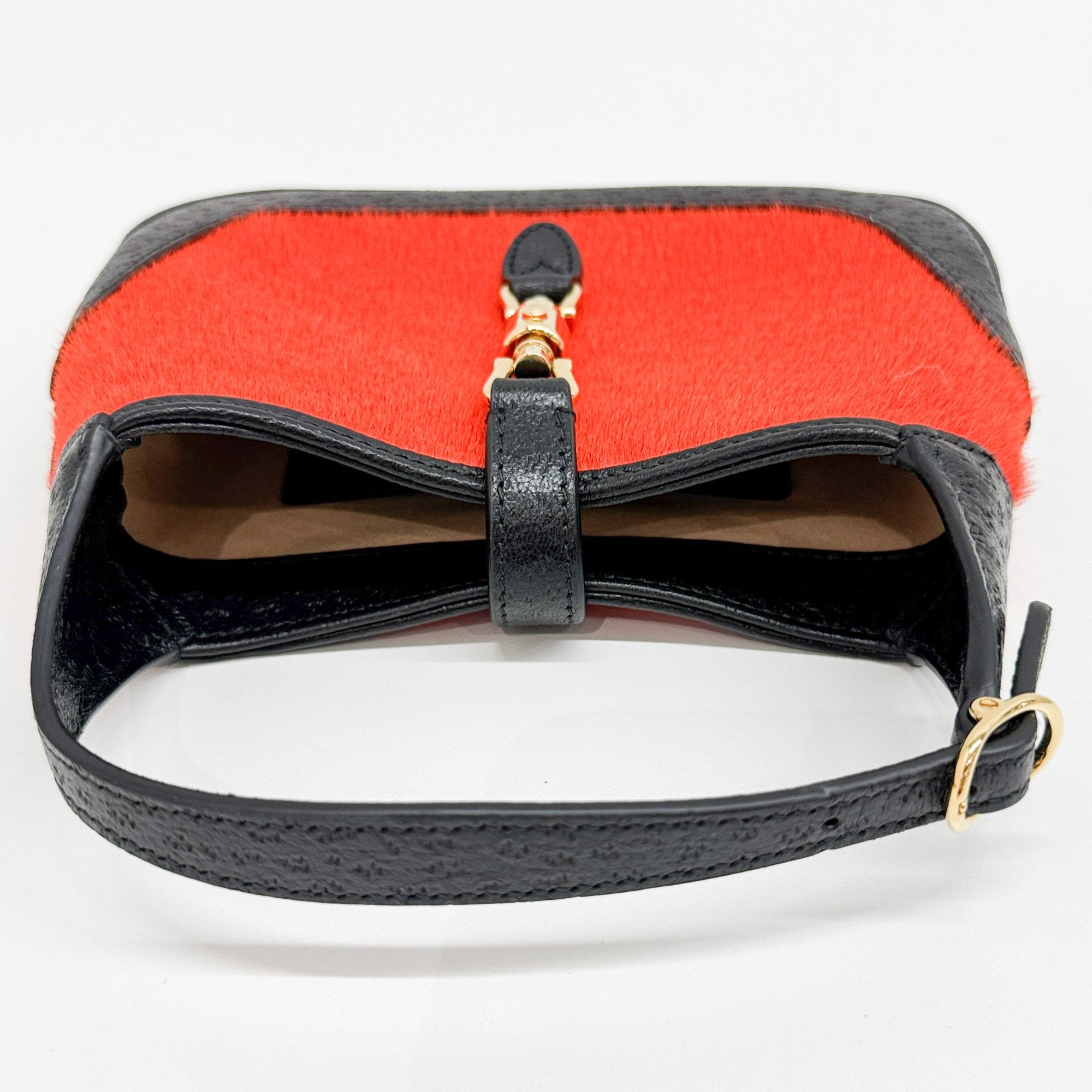 Mini Jackie Orange Pony Hair Two Way Bag