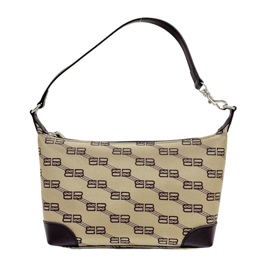Green BB Monogram Canvas Shoulder Bag