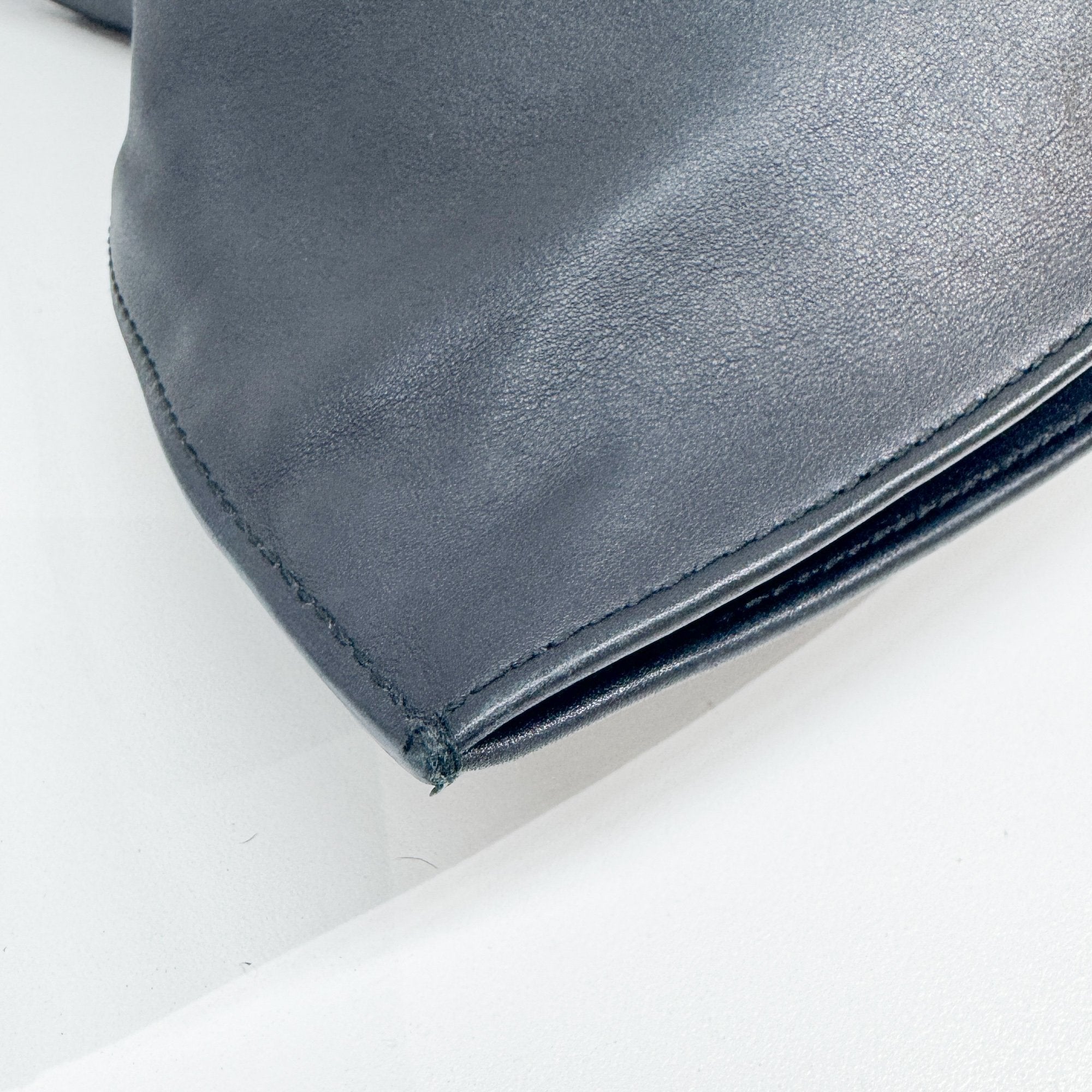 Mini Twist Black Leather Hand Bag