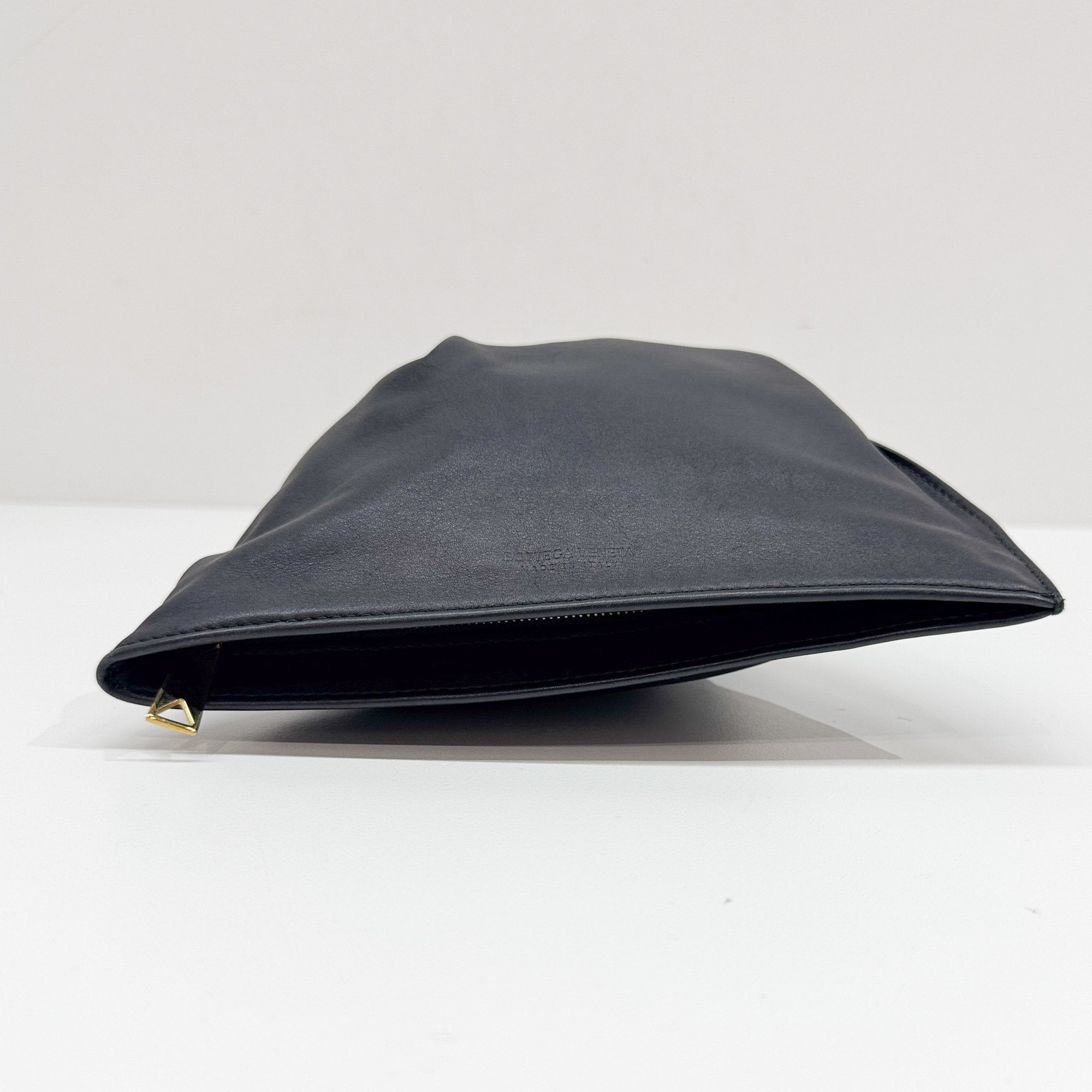 Mini Twist Black Leather Hand Bag