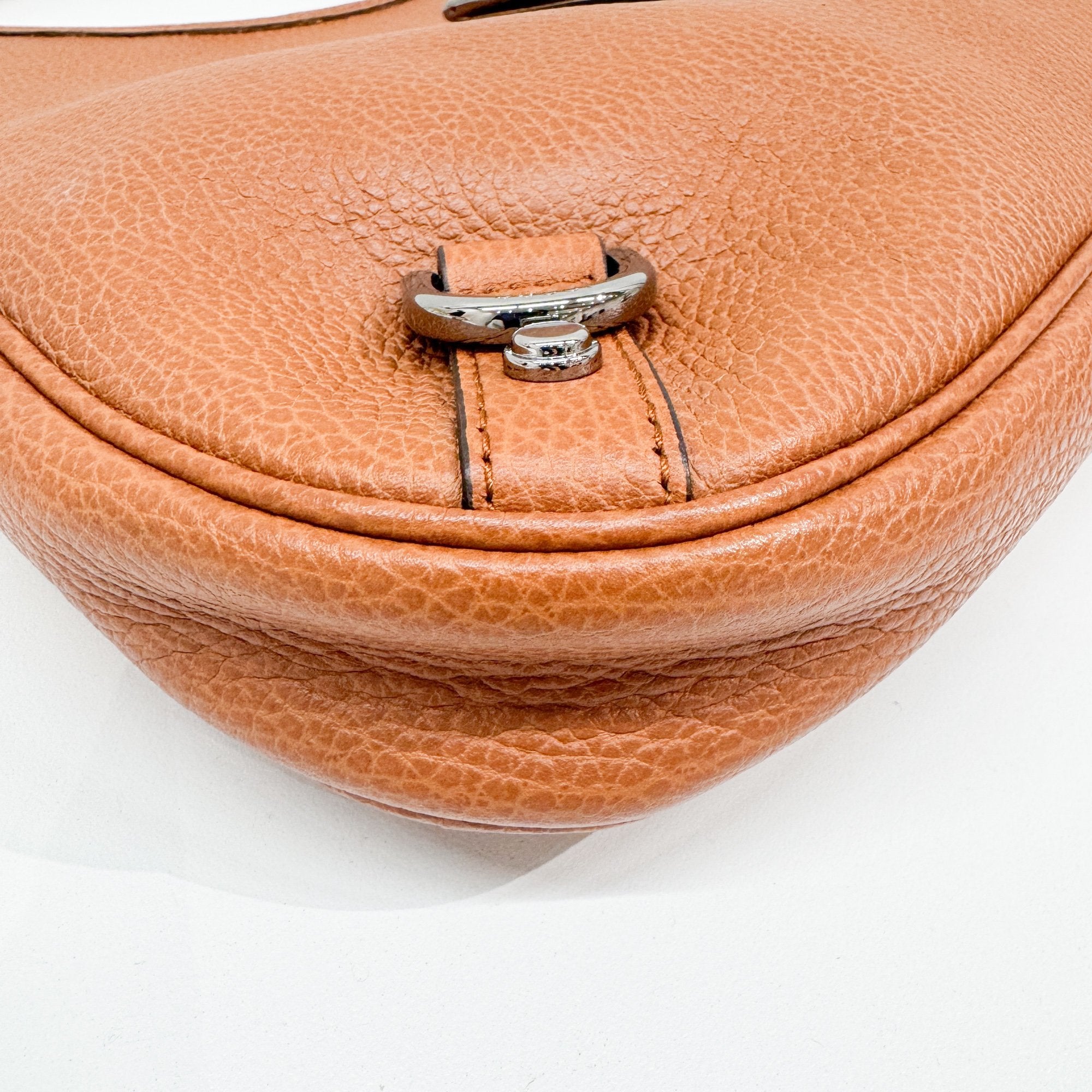 Abbey Orange Leather Shoulder Bag