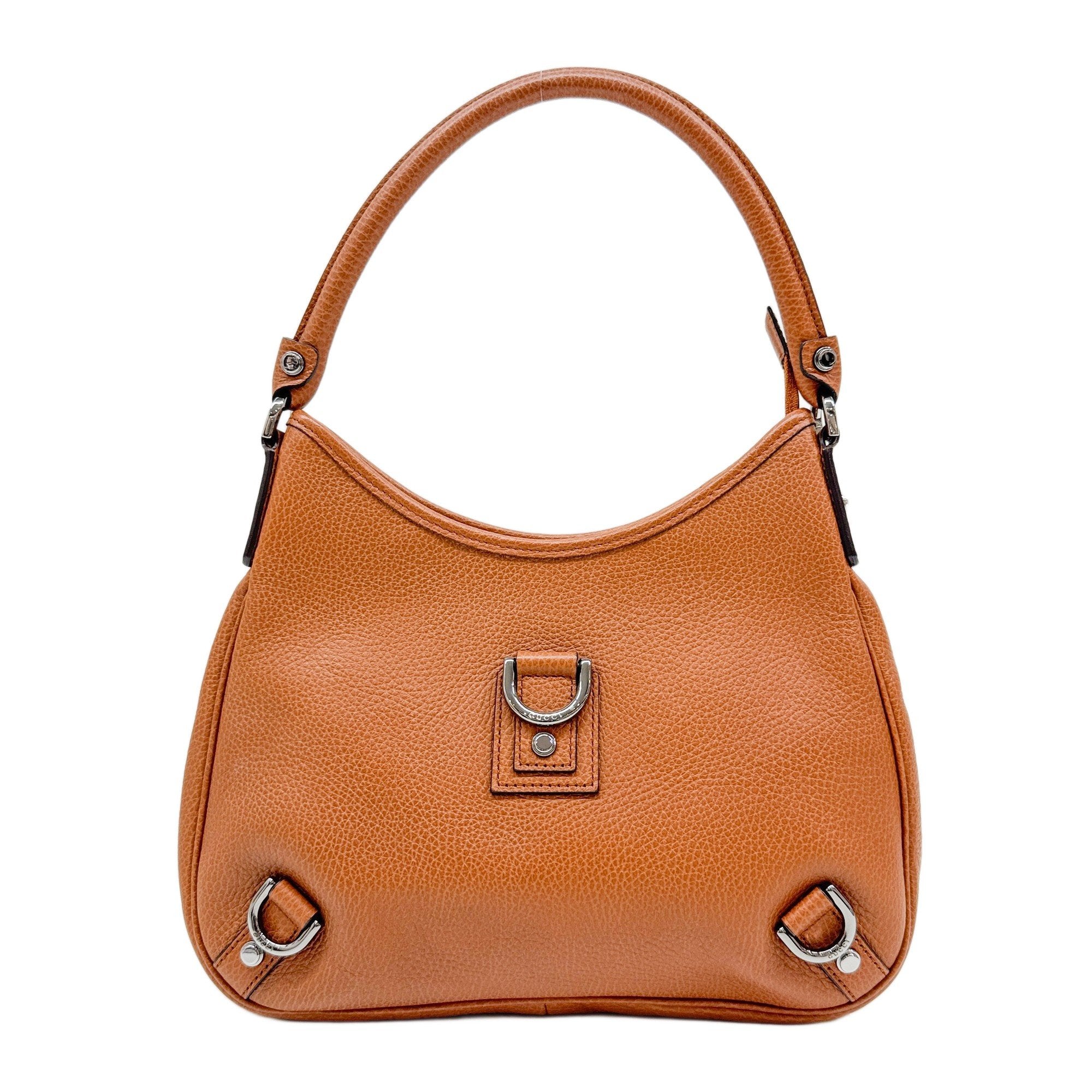 Abbey Orange Leather Shoulder Bag