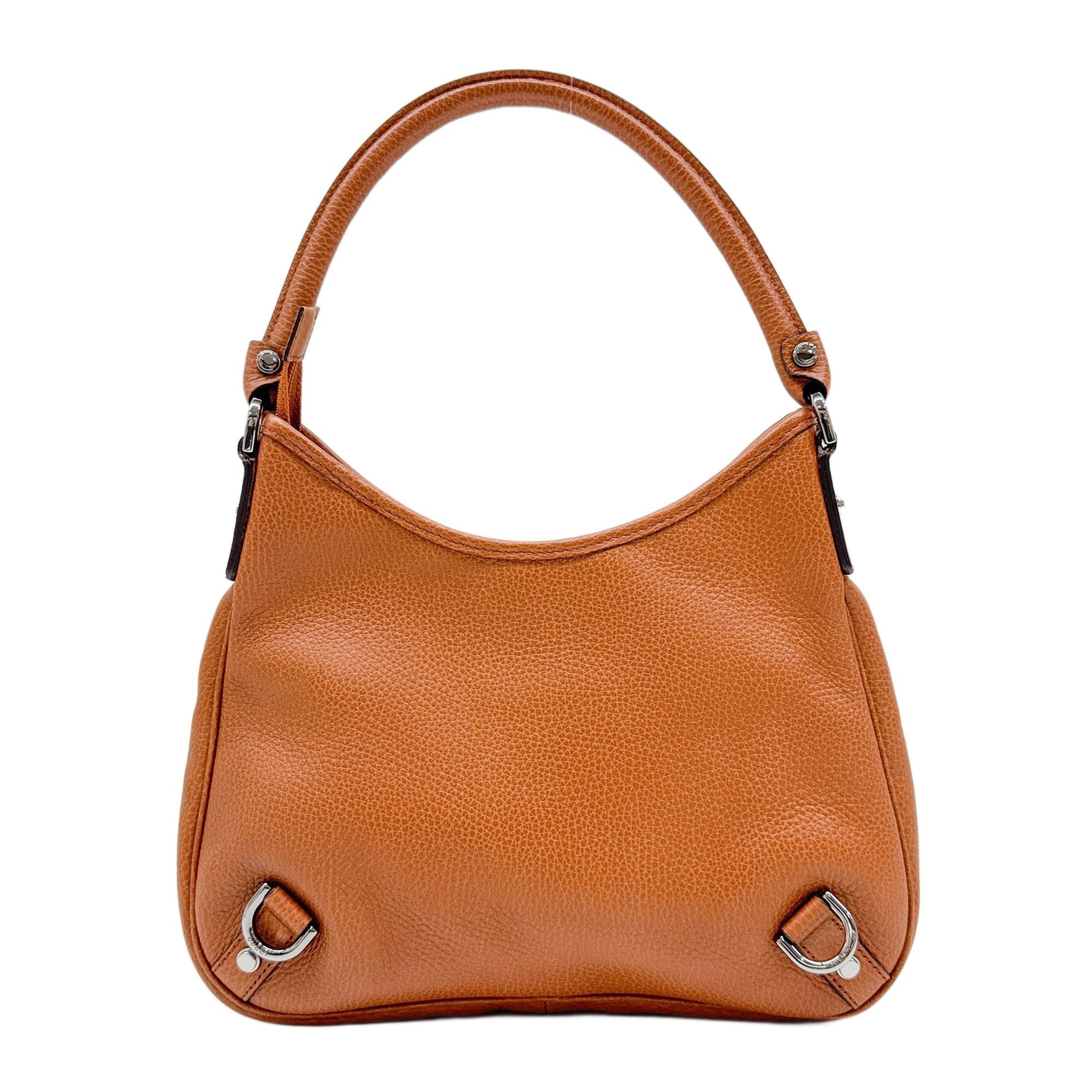 Abbey Orange Leather Shoulder Bag