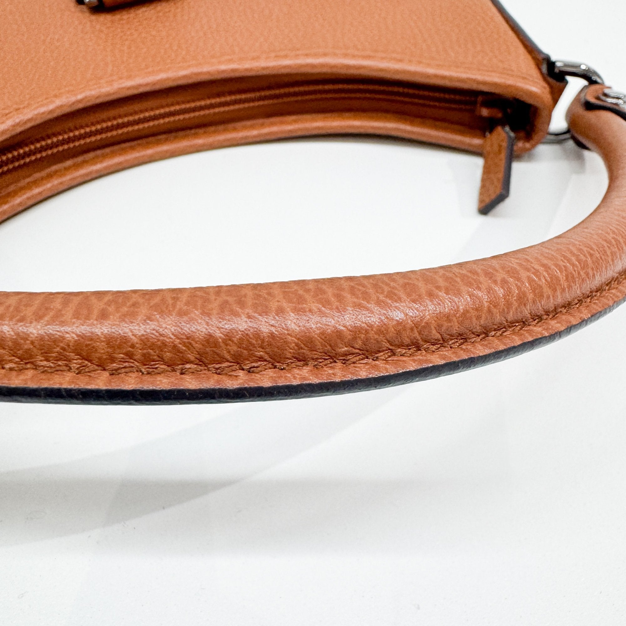 Abbey Orange Leather Shoulder Bag