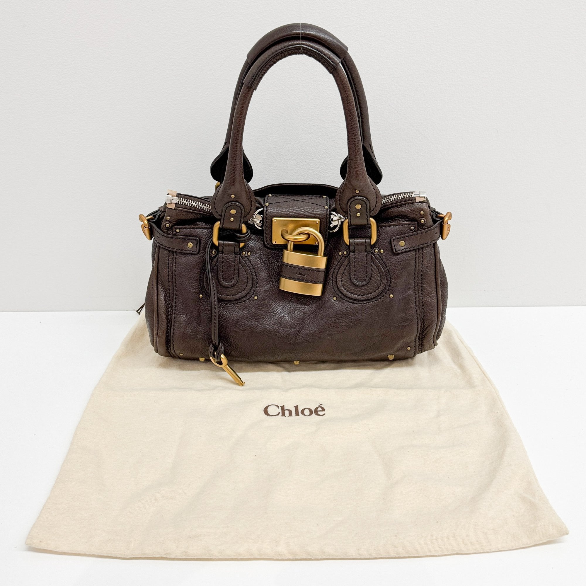 Paddington Dark Brown Leather Shoulder Bag