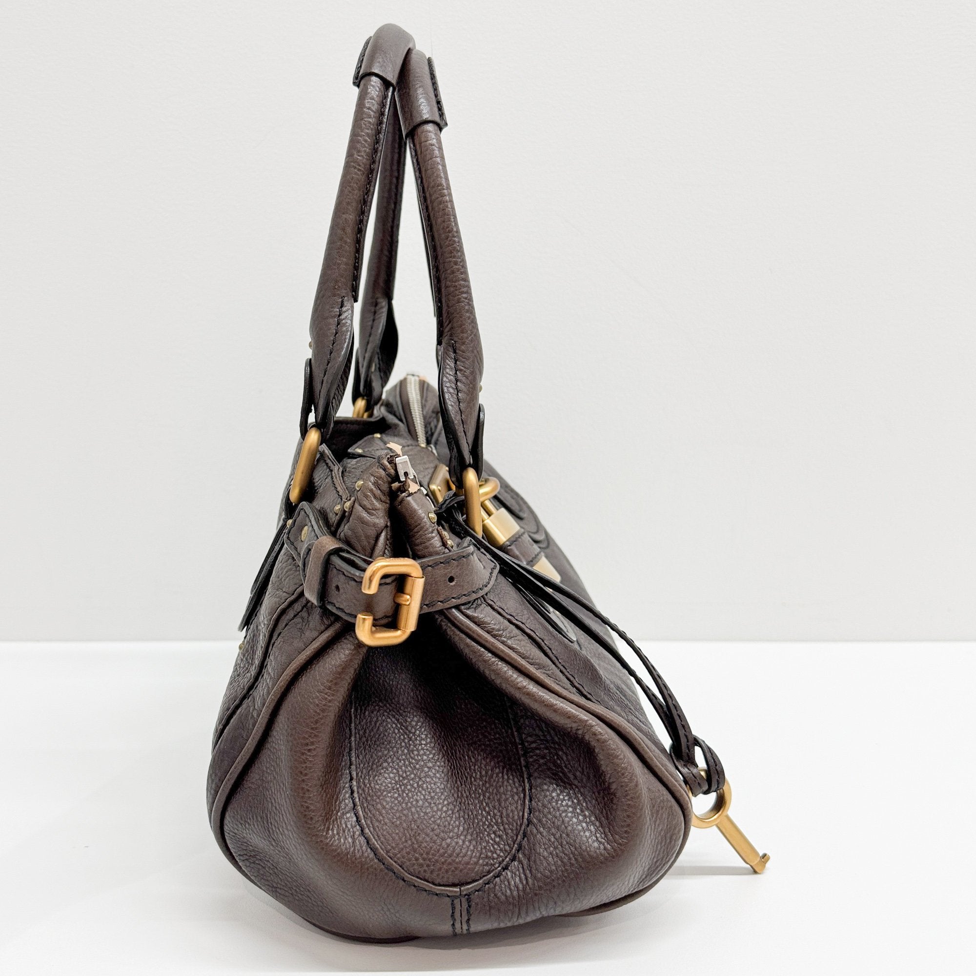 Paddington Dark Brown Leather Shoulder Bag