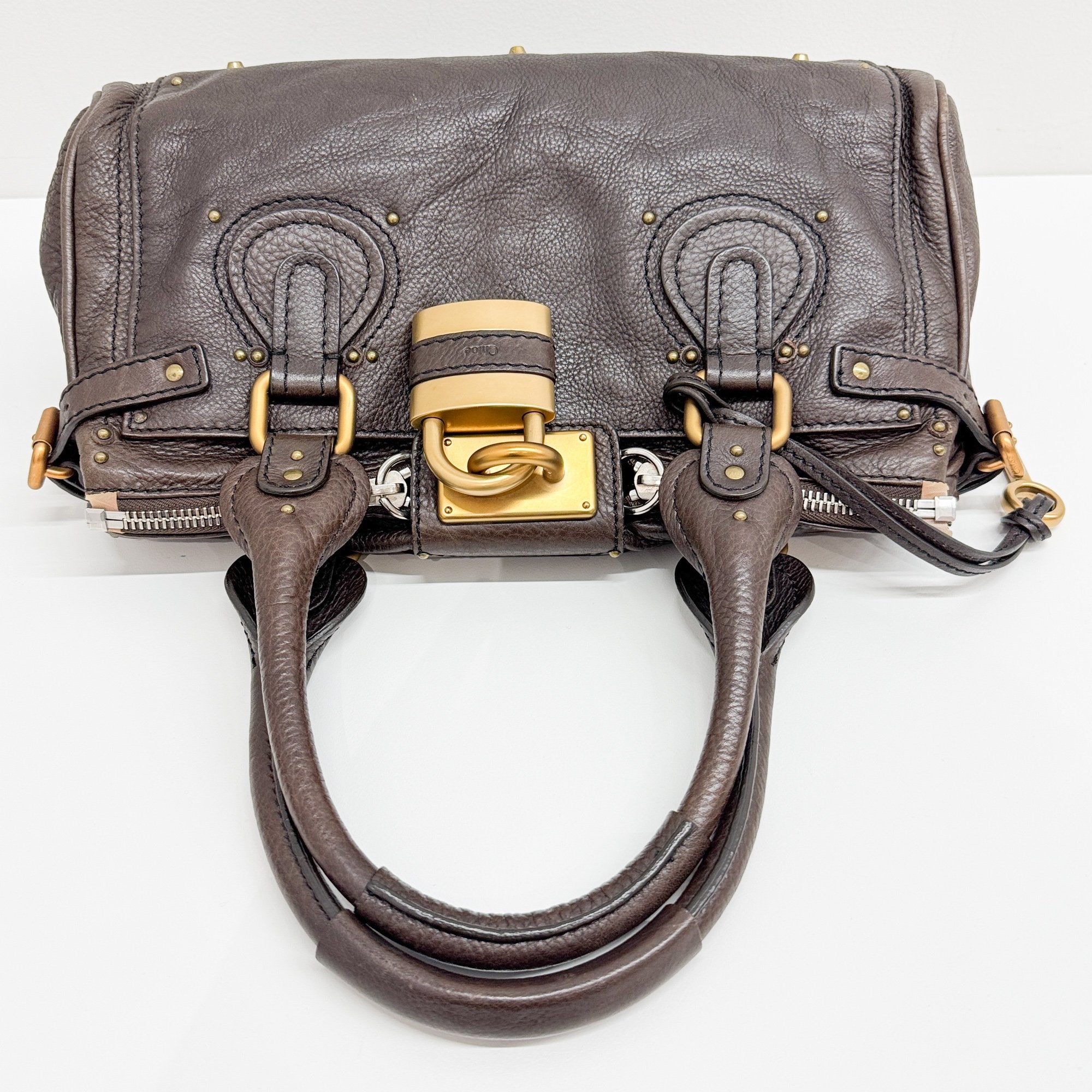 Paddington Dark Brown Leather Shoulder Bag