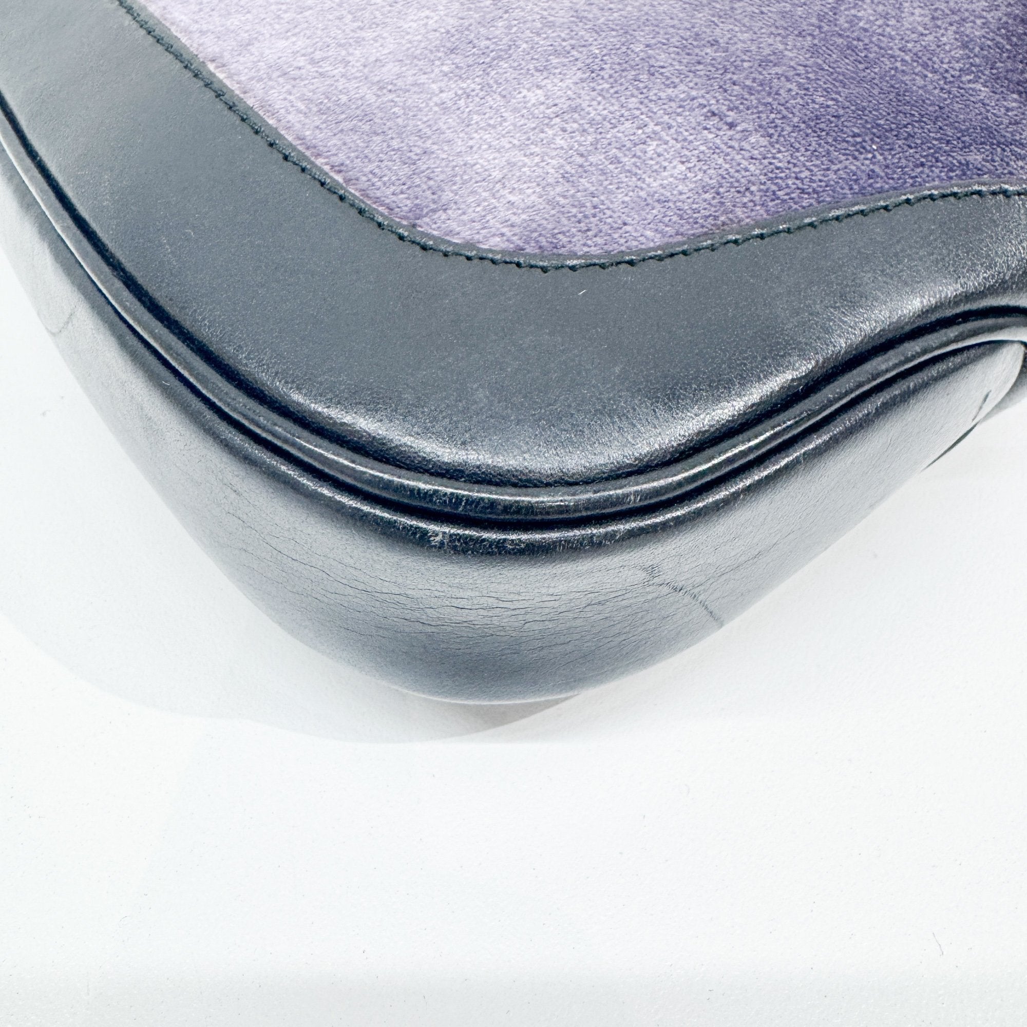 Mini Jackie Purple Velvet Shoulder Bag