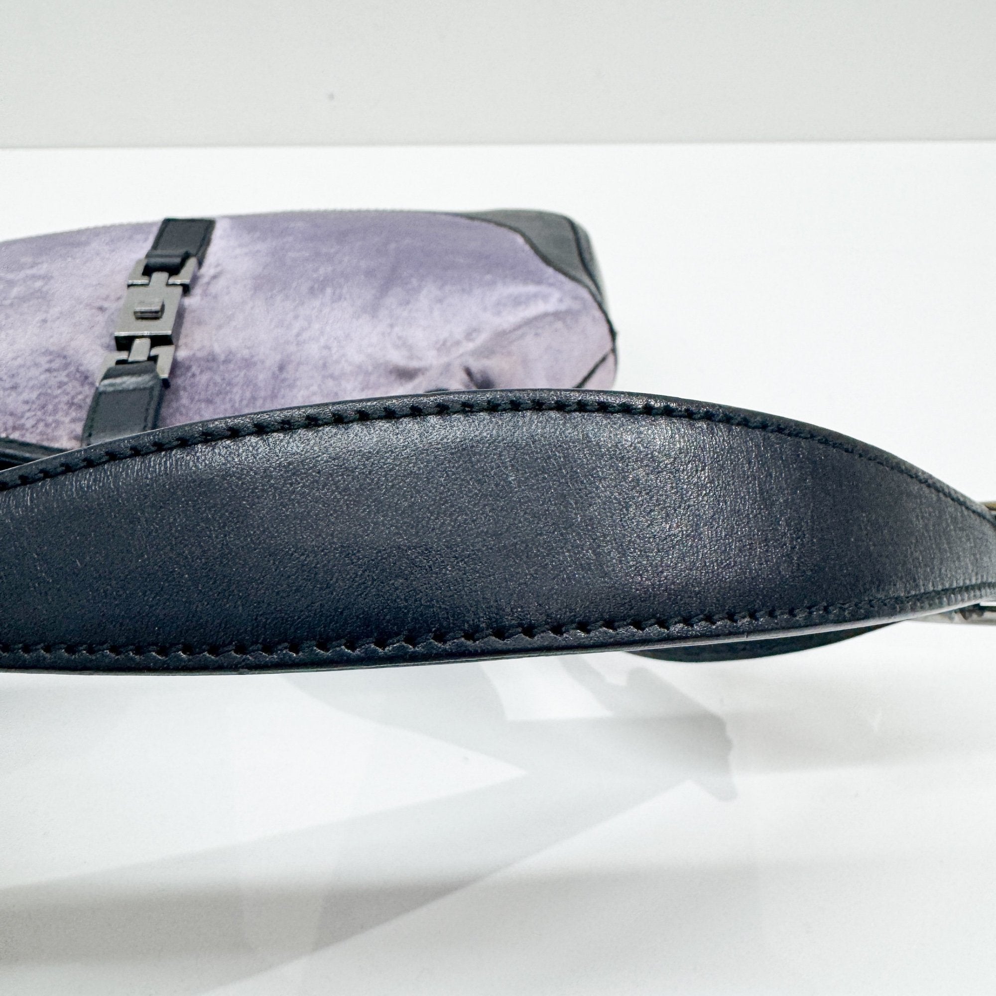Mini Jackie Purple Velvet Shoulder Bag