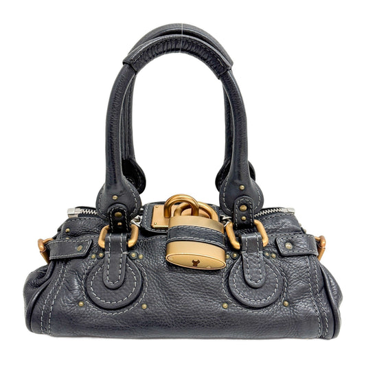 Mini Paddington Black Leather Shoulder Bag
