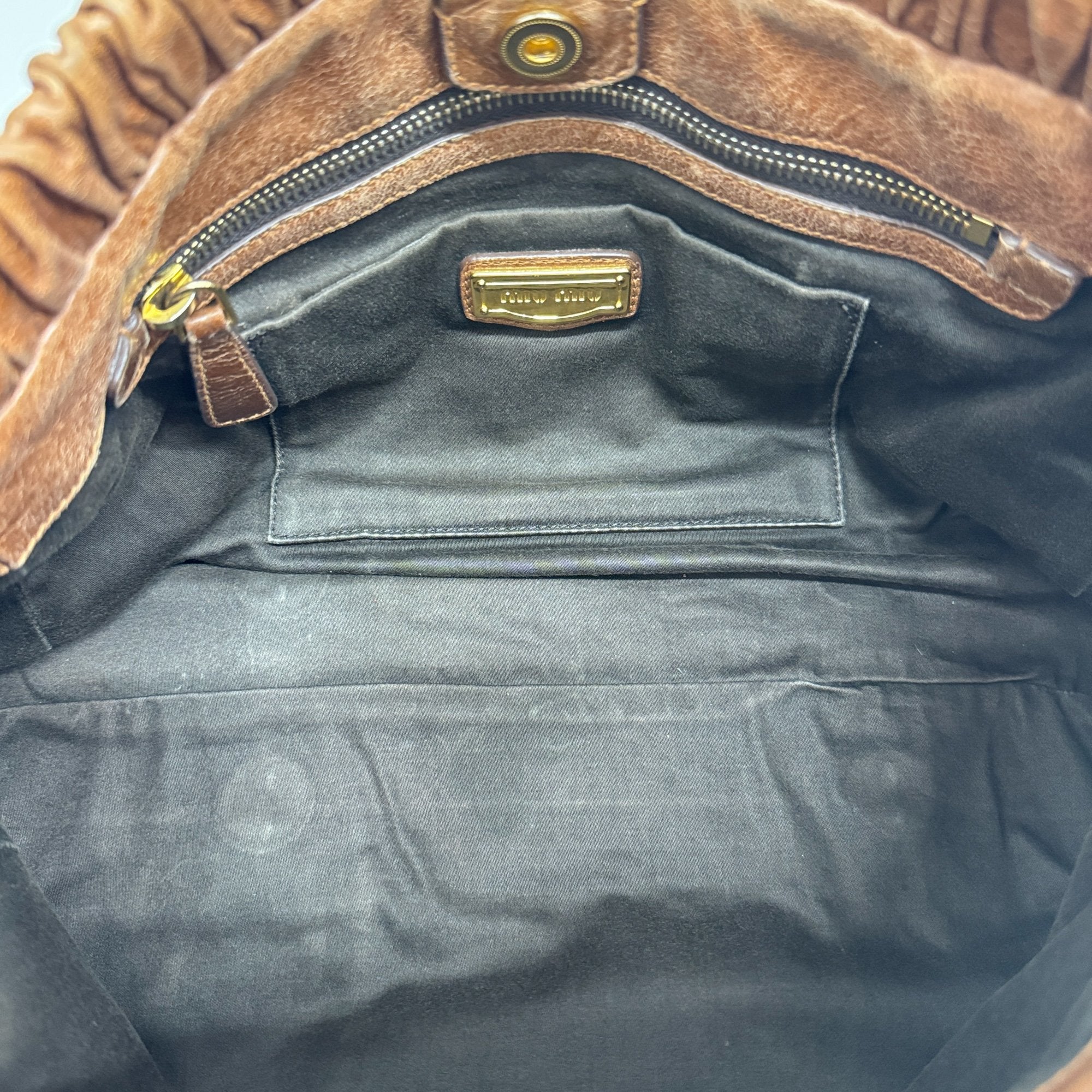 Vitello Brown Leather Two Way Bag