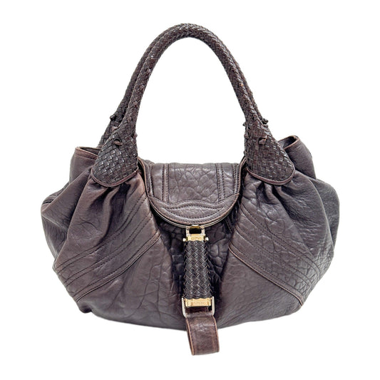 Spy Brown Leather Shoulder Bag