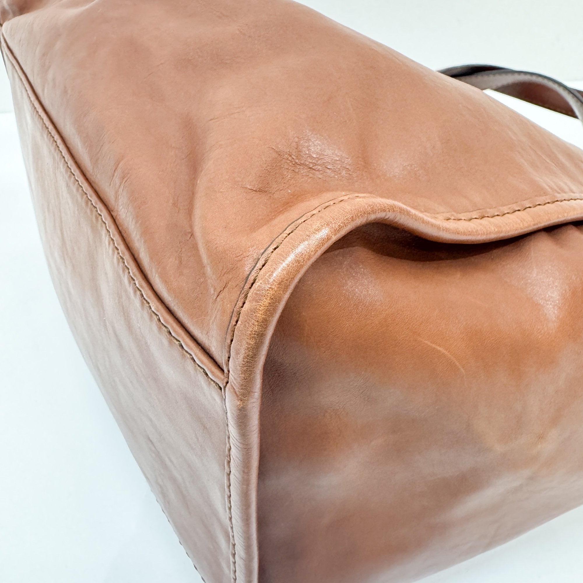 Stirrup Brown GG Canvas Leather Hobo Bag