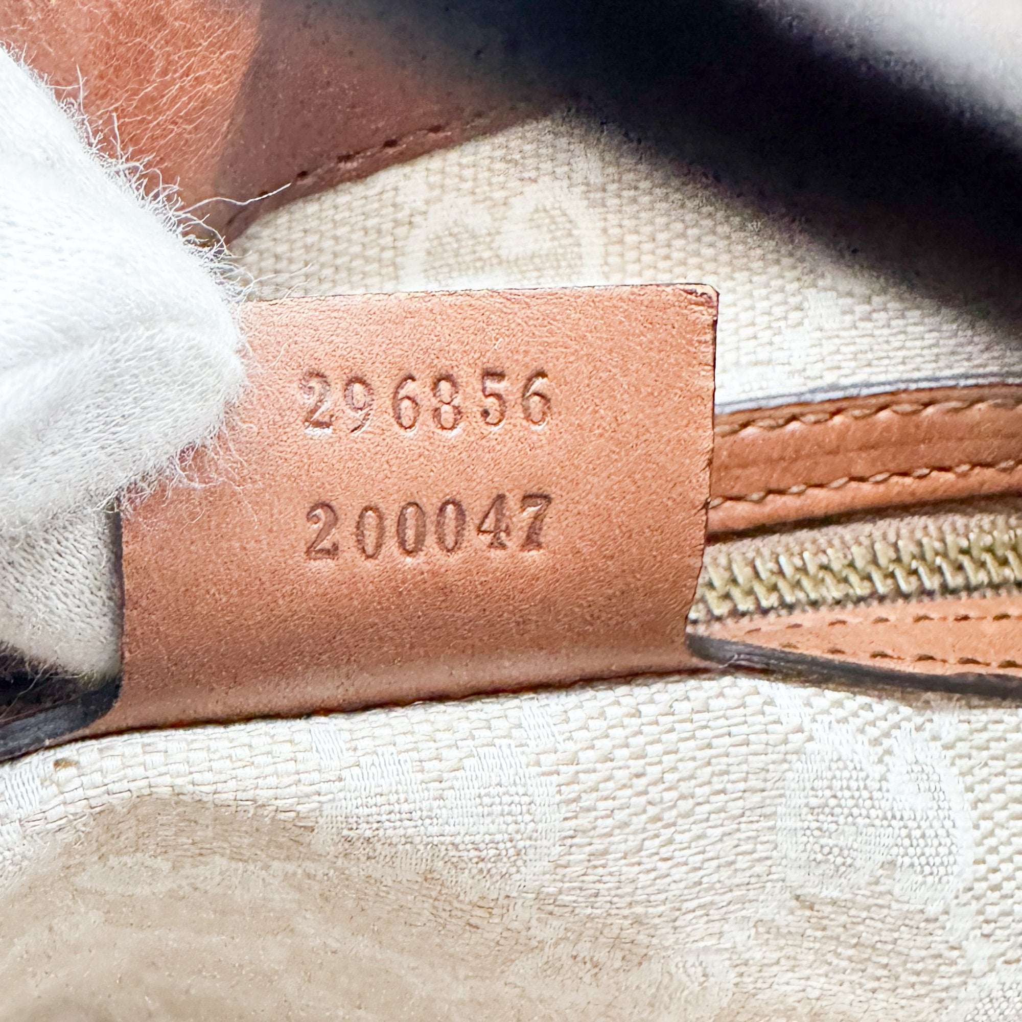 Stirrup Brown GG Canvas Leather Hobo Bag