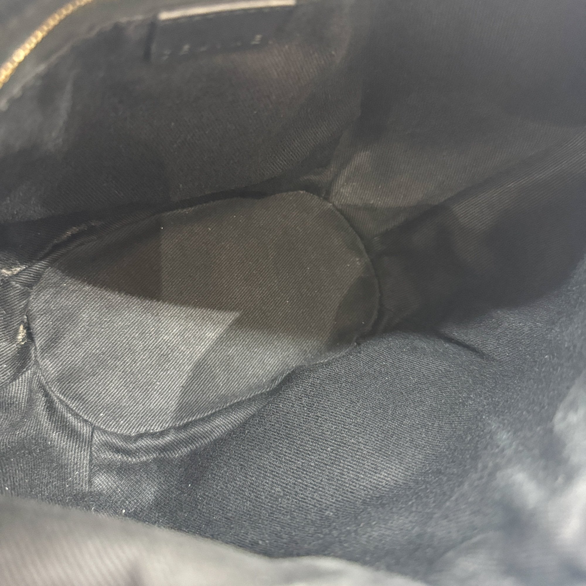 Black Macadam Triomphe Leather Hobo Bag