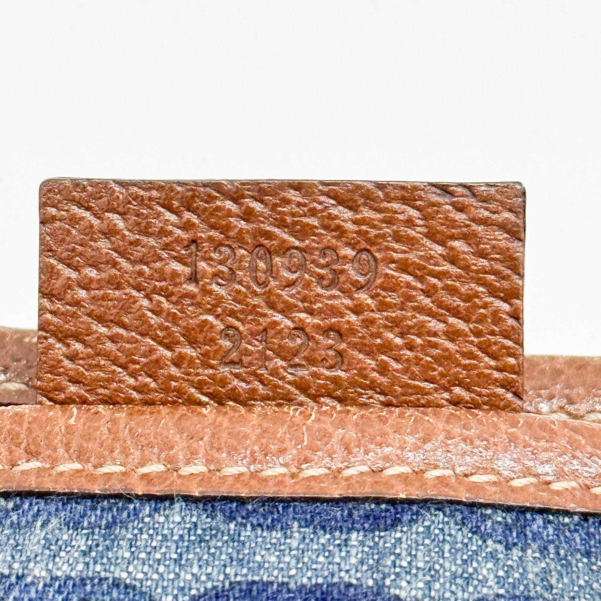 Abbey Blue GG Canvas Denim Shoulder Bag