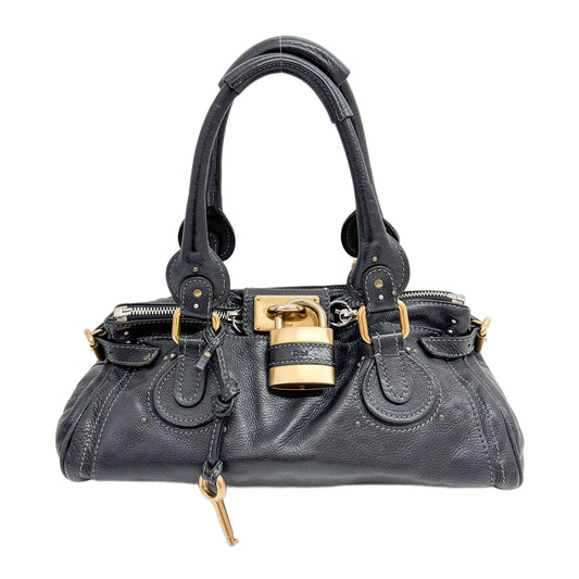 Paddington Black Leather Shoulder Bag