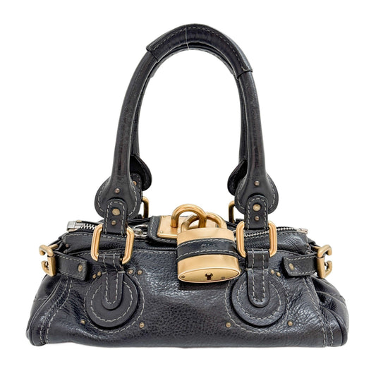 Mini Paddington Black Leather Shoulder Bag
