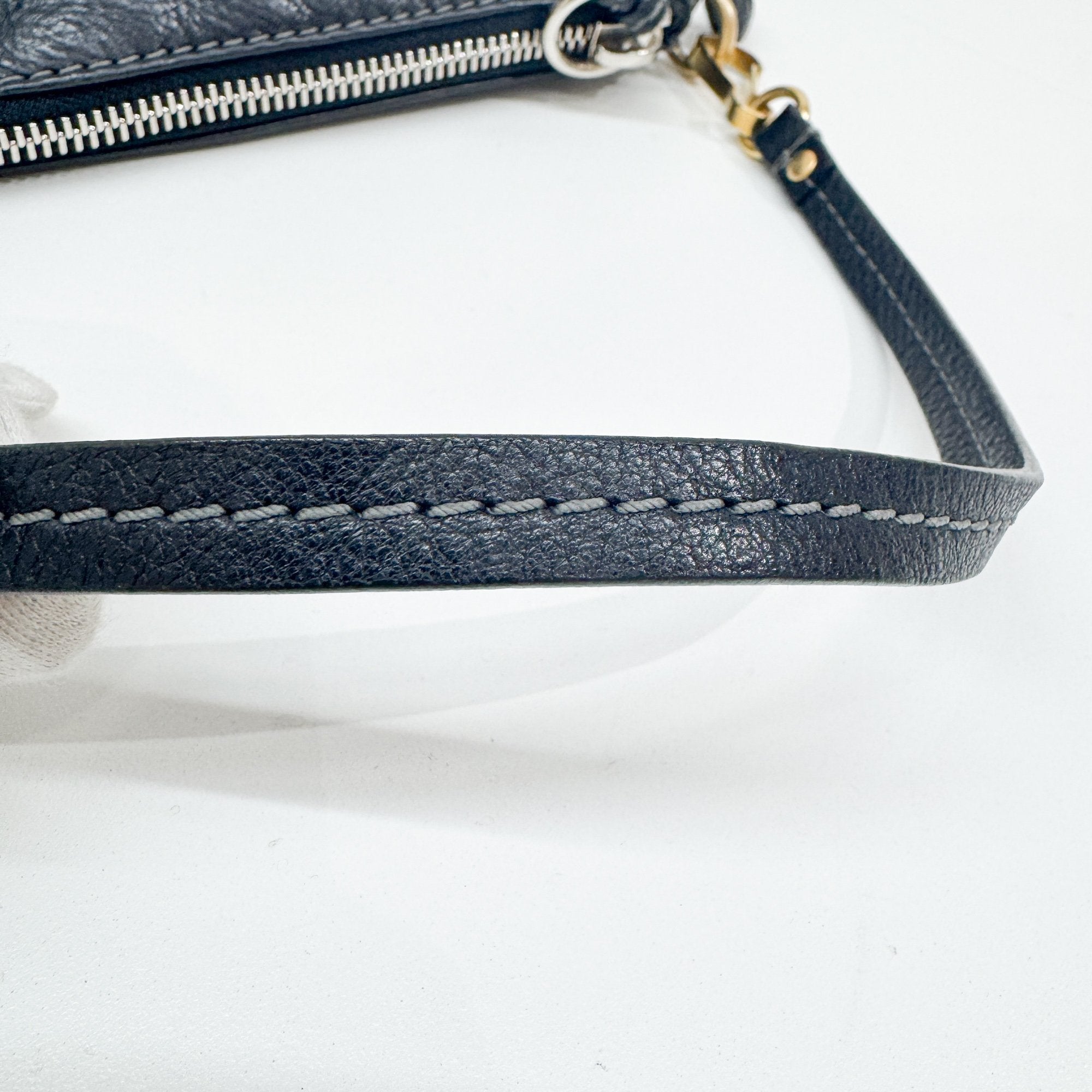 Paddington Pouch Black Leather Shoulder Bag