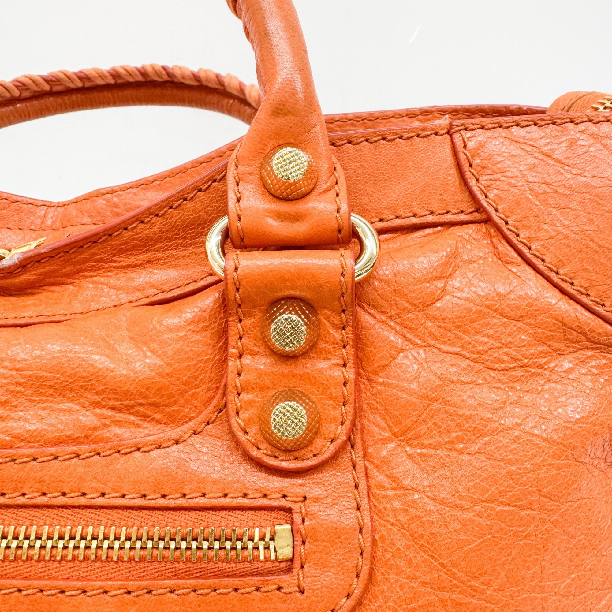 Giant 12 City Orange Leather Two Way Bag