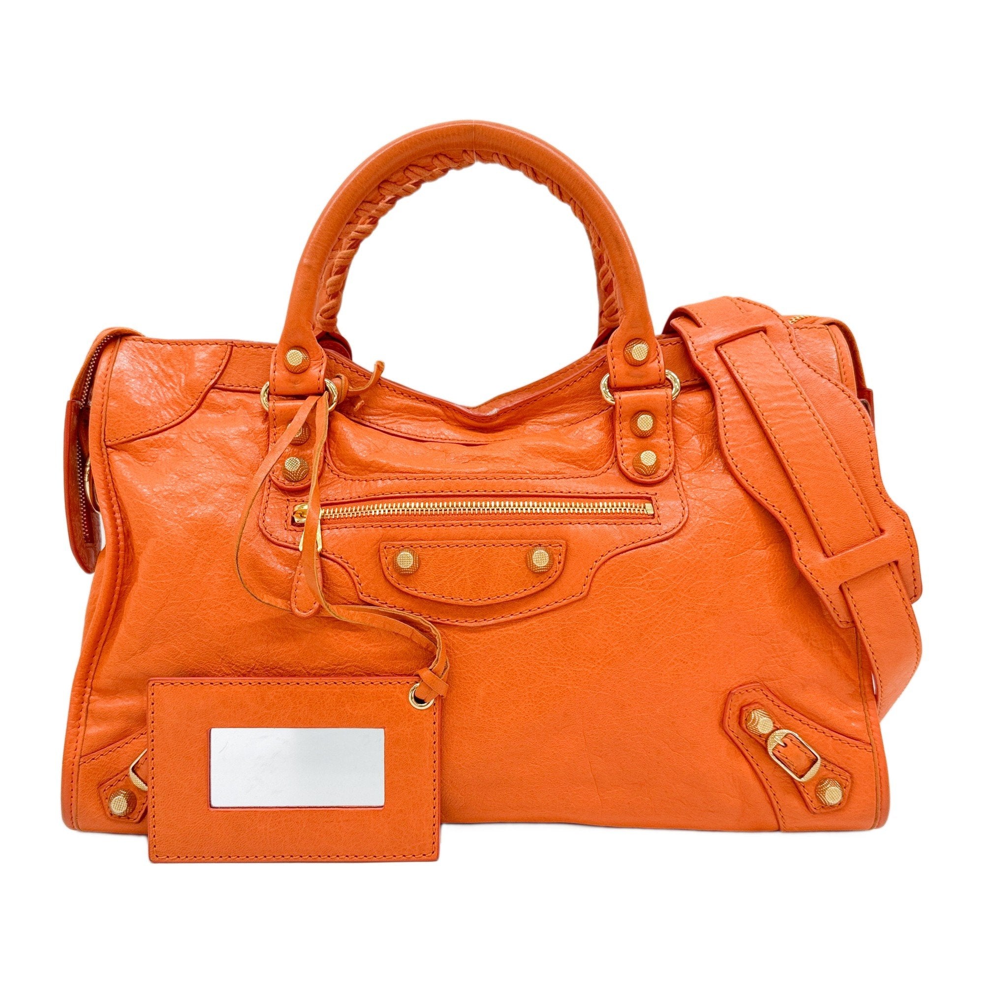 Giant 12 City Orange Leather Two Way Bag