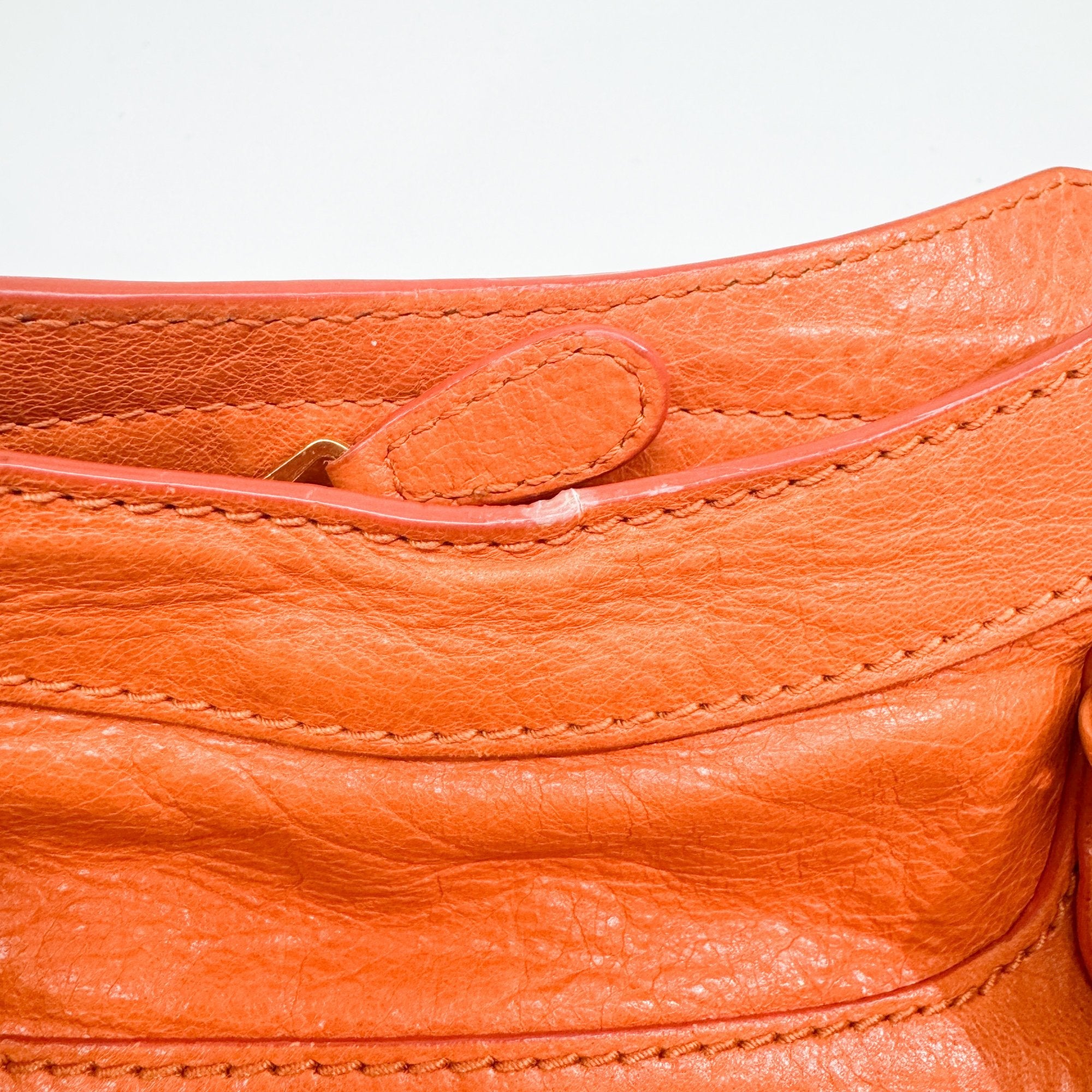 Giant 12 City Orange Leather Two Way Bag