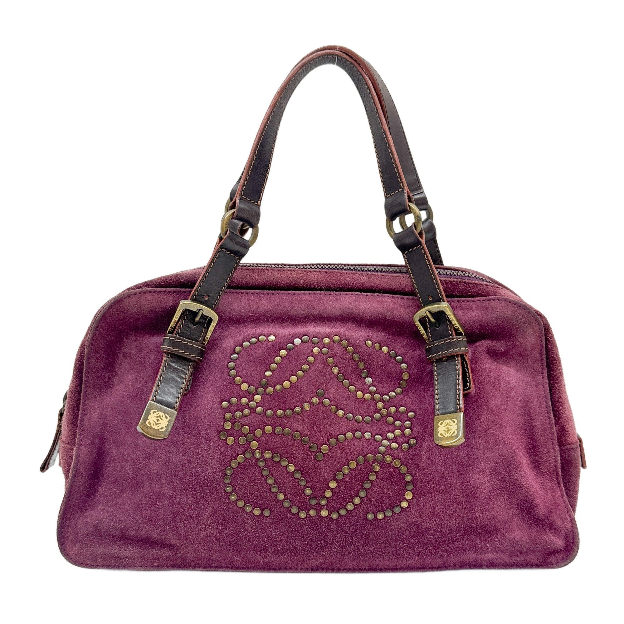 Amazona Purple Suede Hand Bag