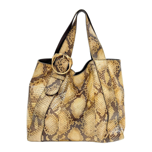 Greenwich Horsehead Green Embossed Python Leather Tote Bag