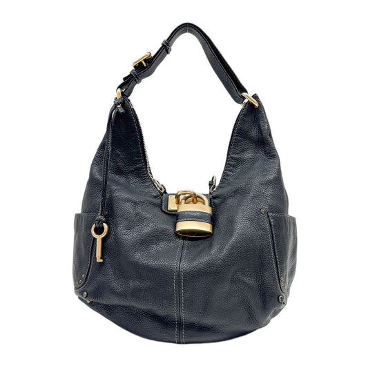 Paddington Black Leather Shoulder Bag