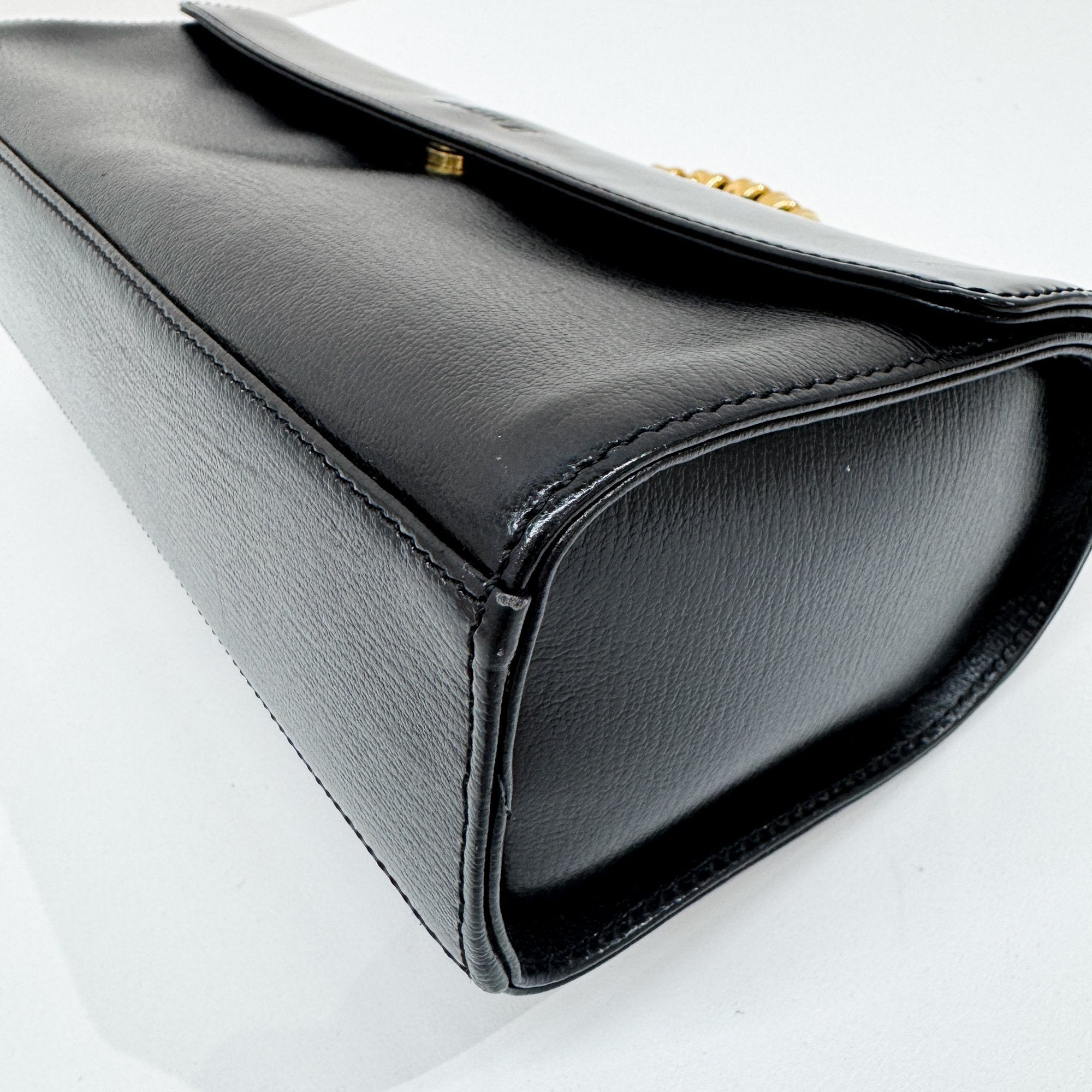 Velazquez Black Leather Hand Bag