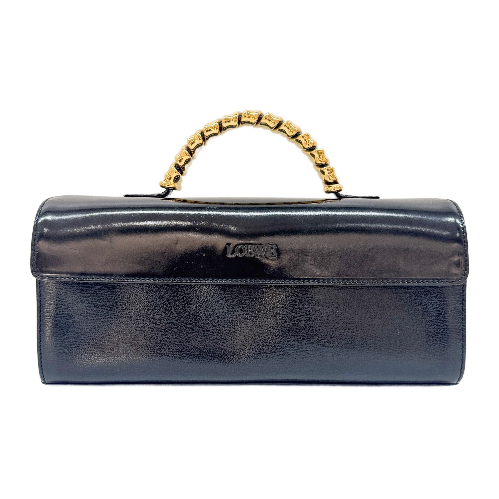 Velazquez Black Leather Hand Bag