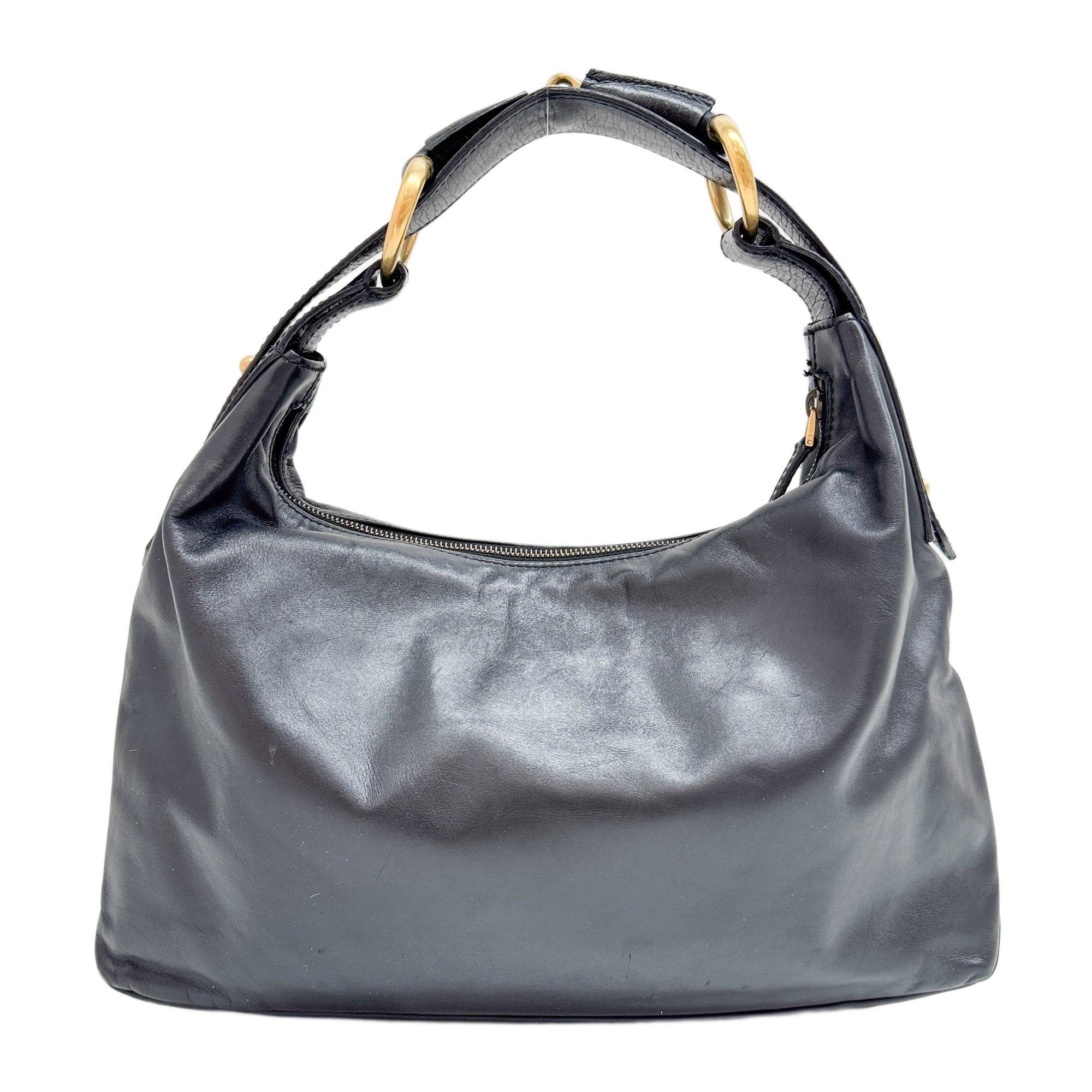 Horsebit Black Shoulder Bag