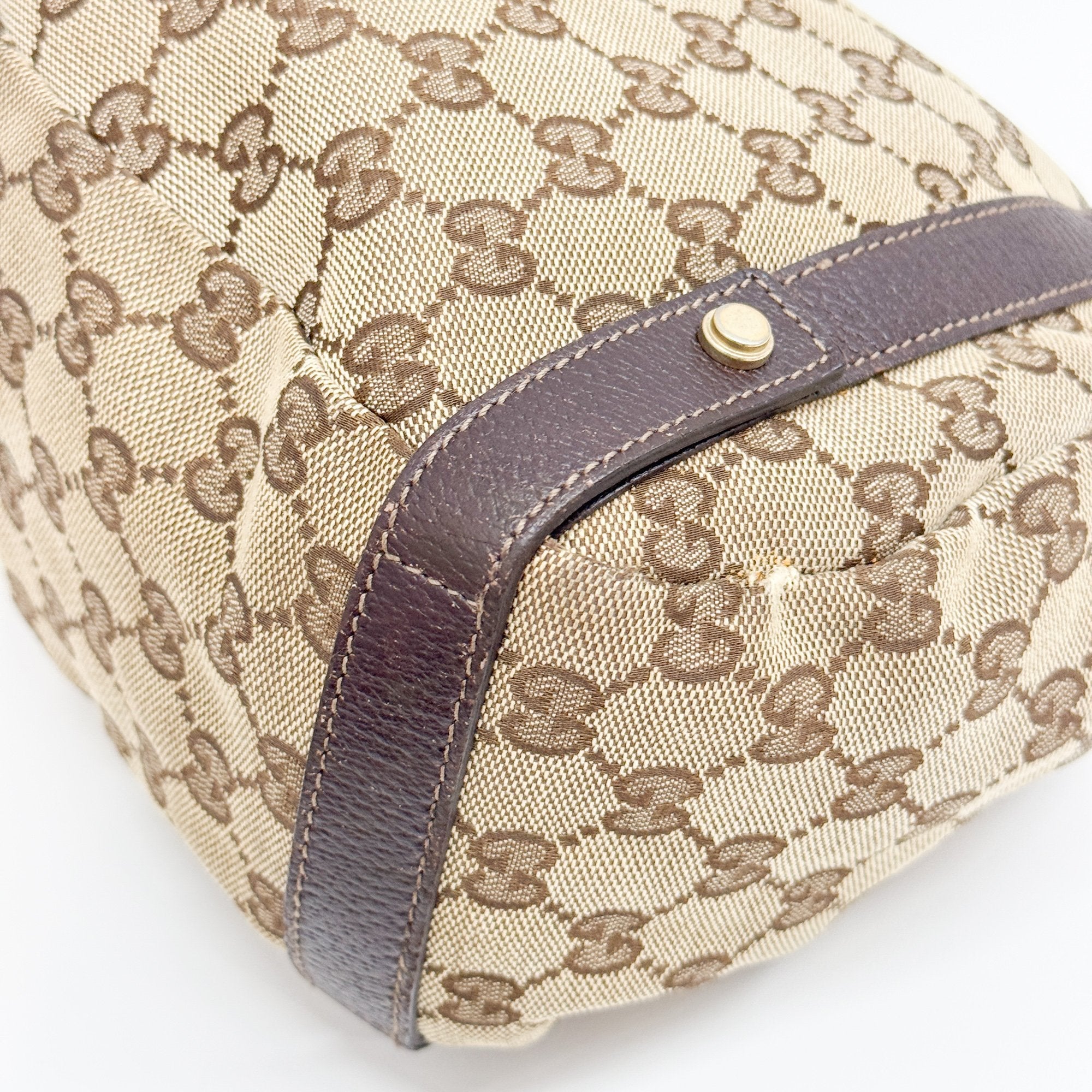 Abbey Brown GG Canvas Shoulder Bag