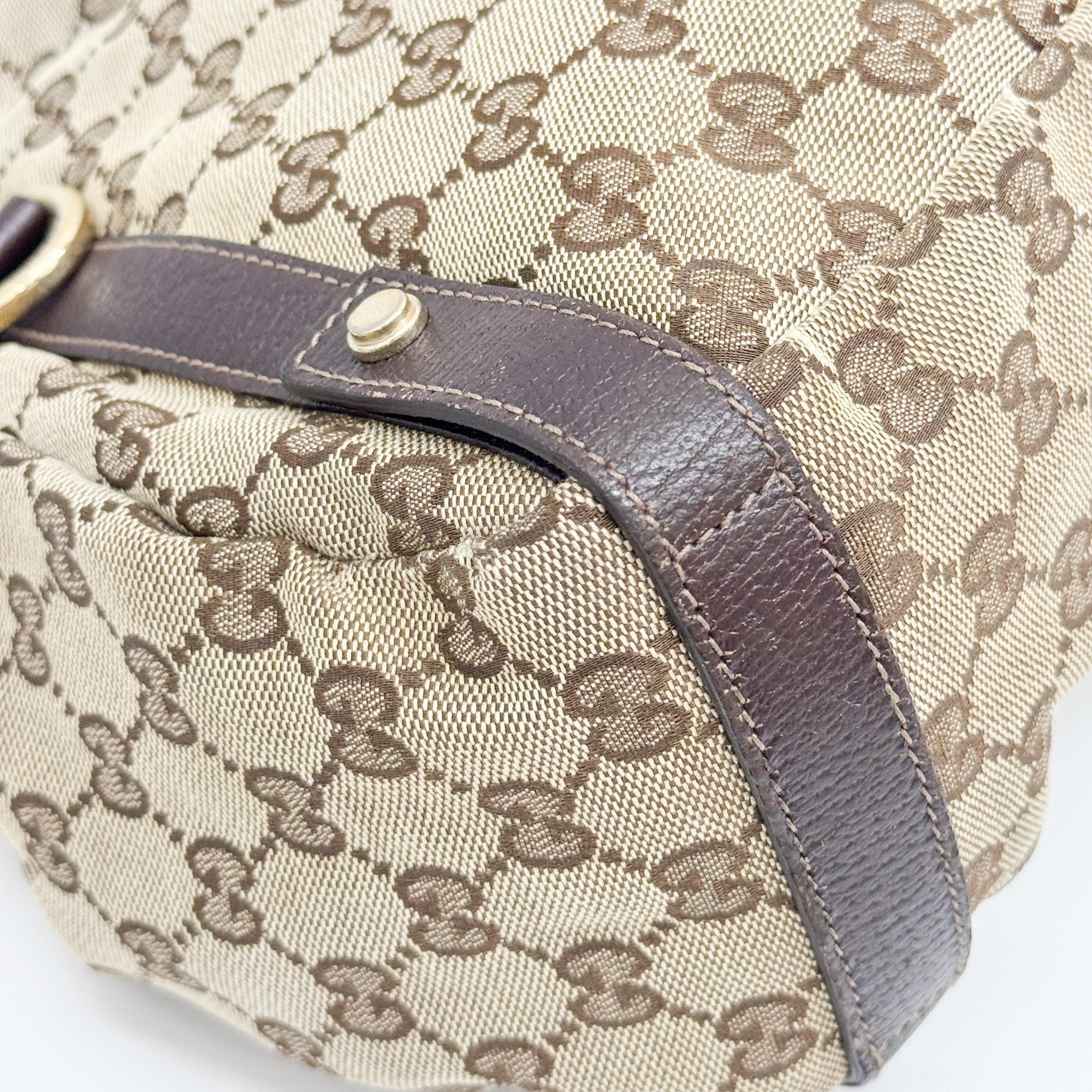 Abbey Brown GG Canvas Shoulder Bag