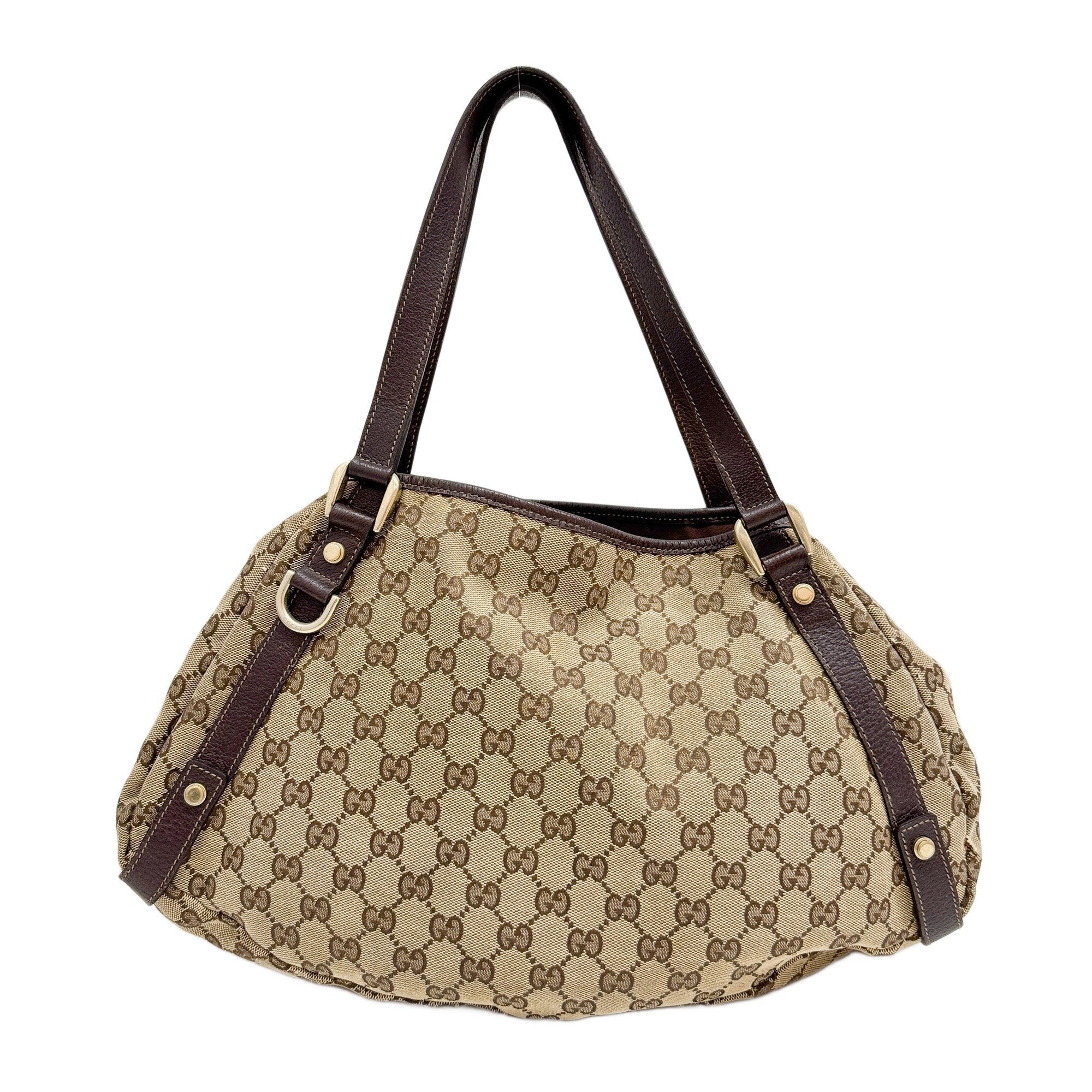 Abbey Brown GG Canvas Shoulder Bag
