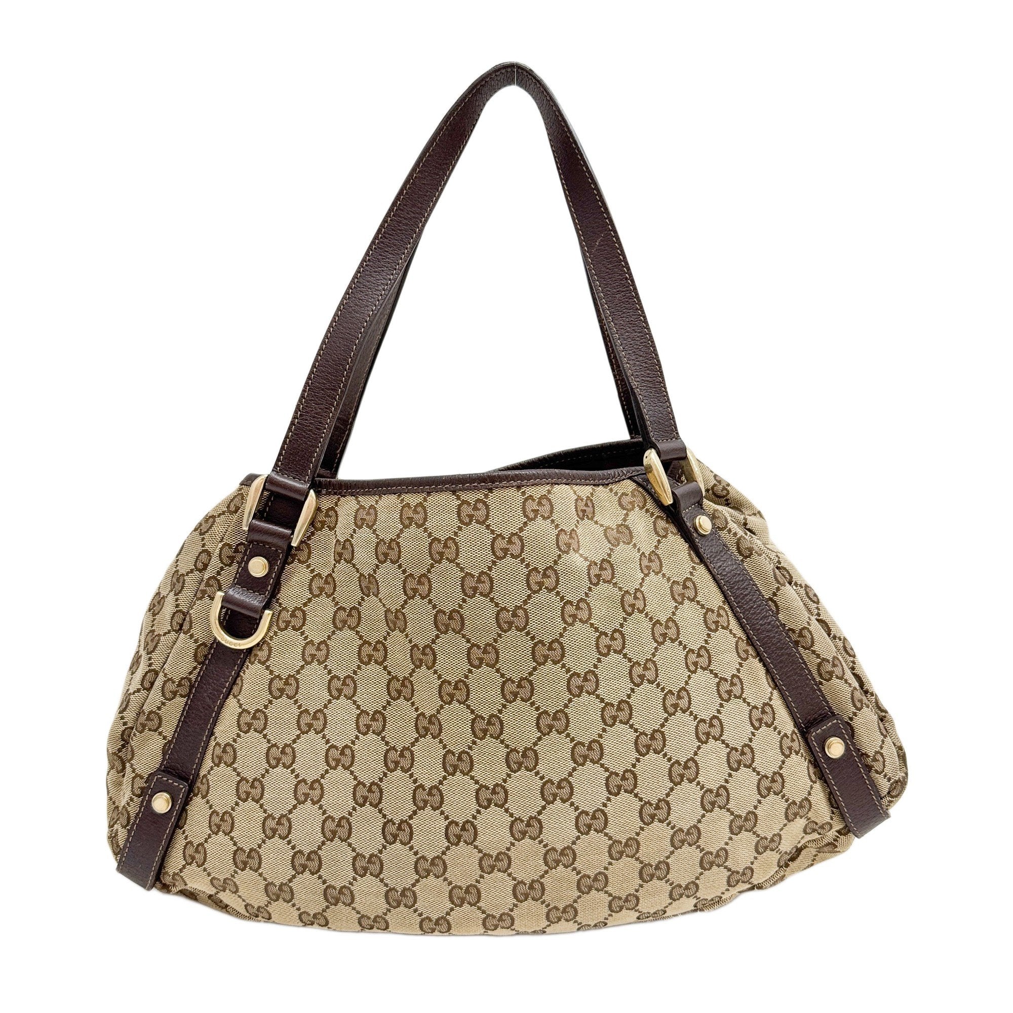 Abbey Brown GG Canvas Shoulder Bag