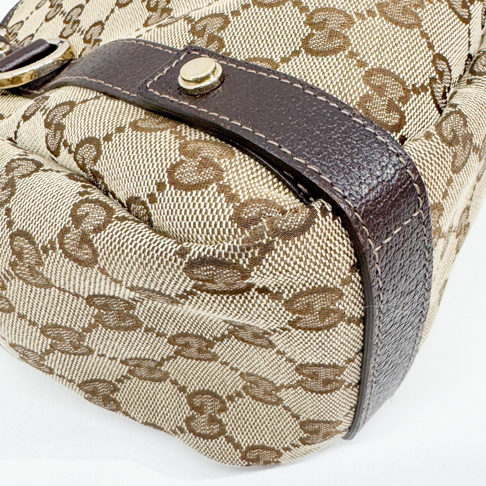 Abbey Brown GG Canvas Shoulder Bag