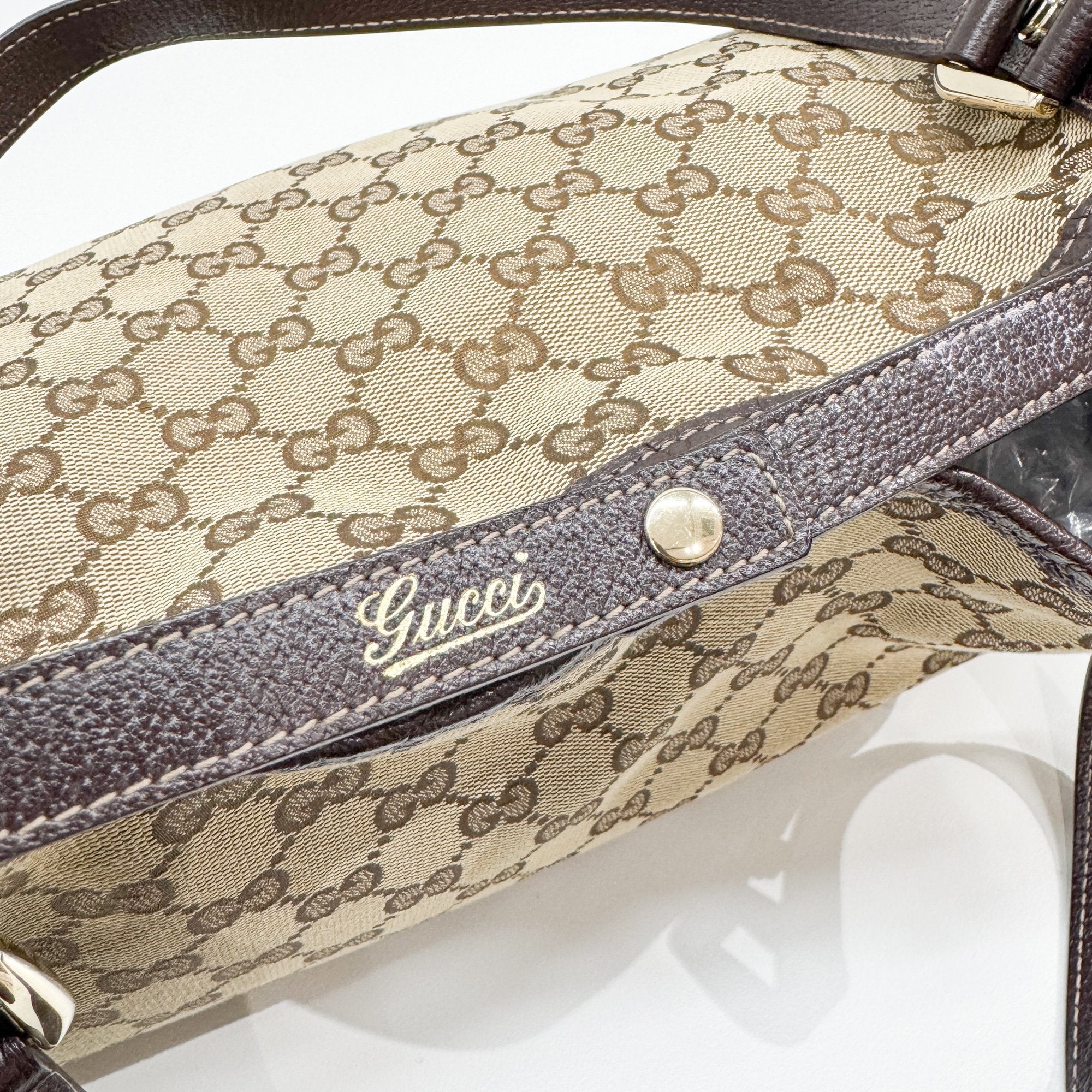 Abbey Brown GG Canvas Shoulder Bag