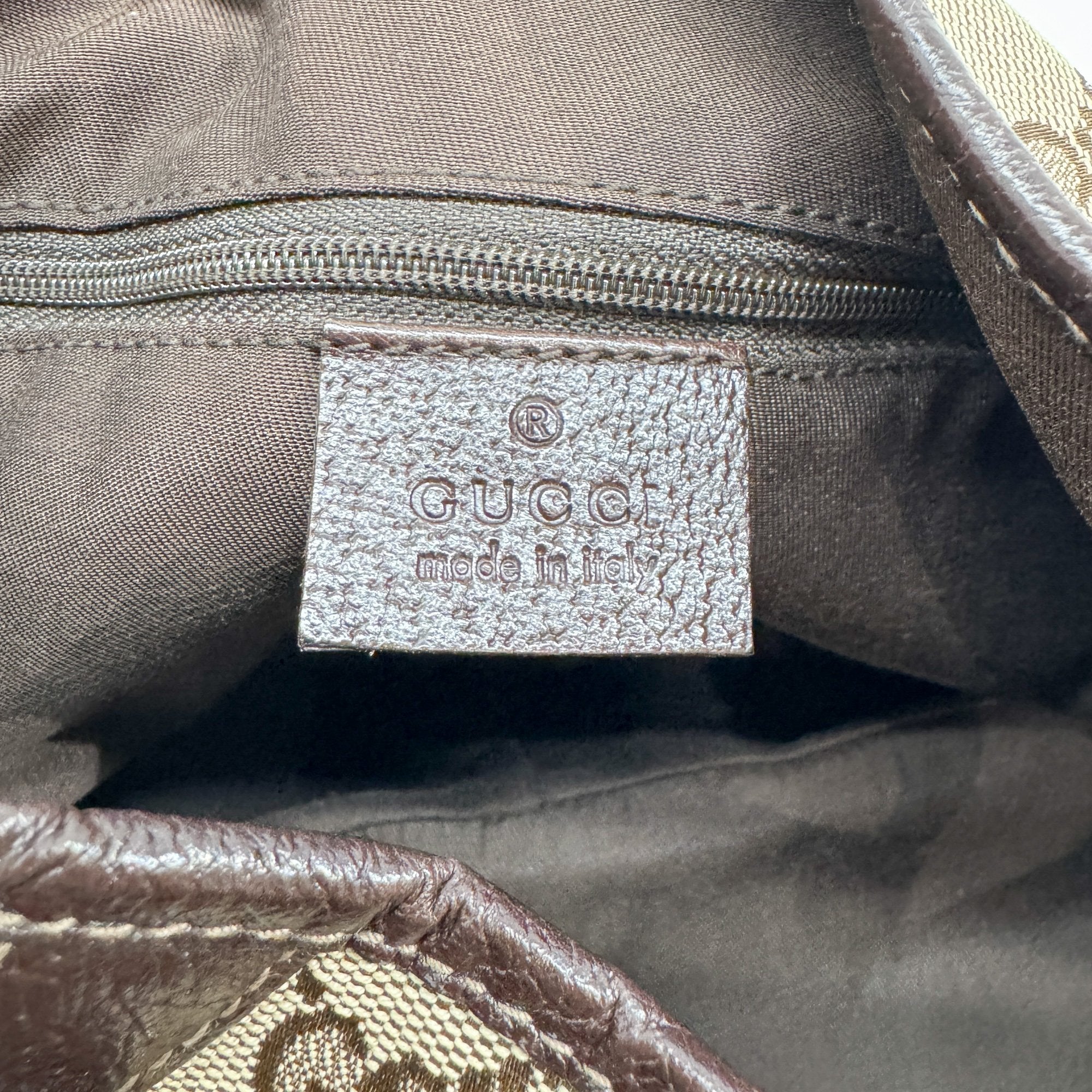 Abbey Brown GG Canvas Shoulder Bag