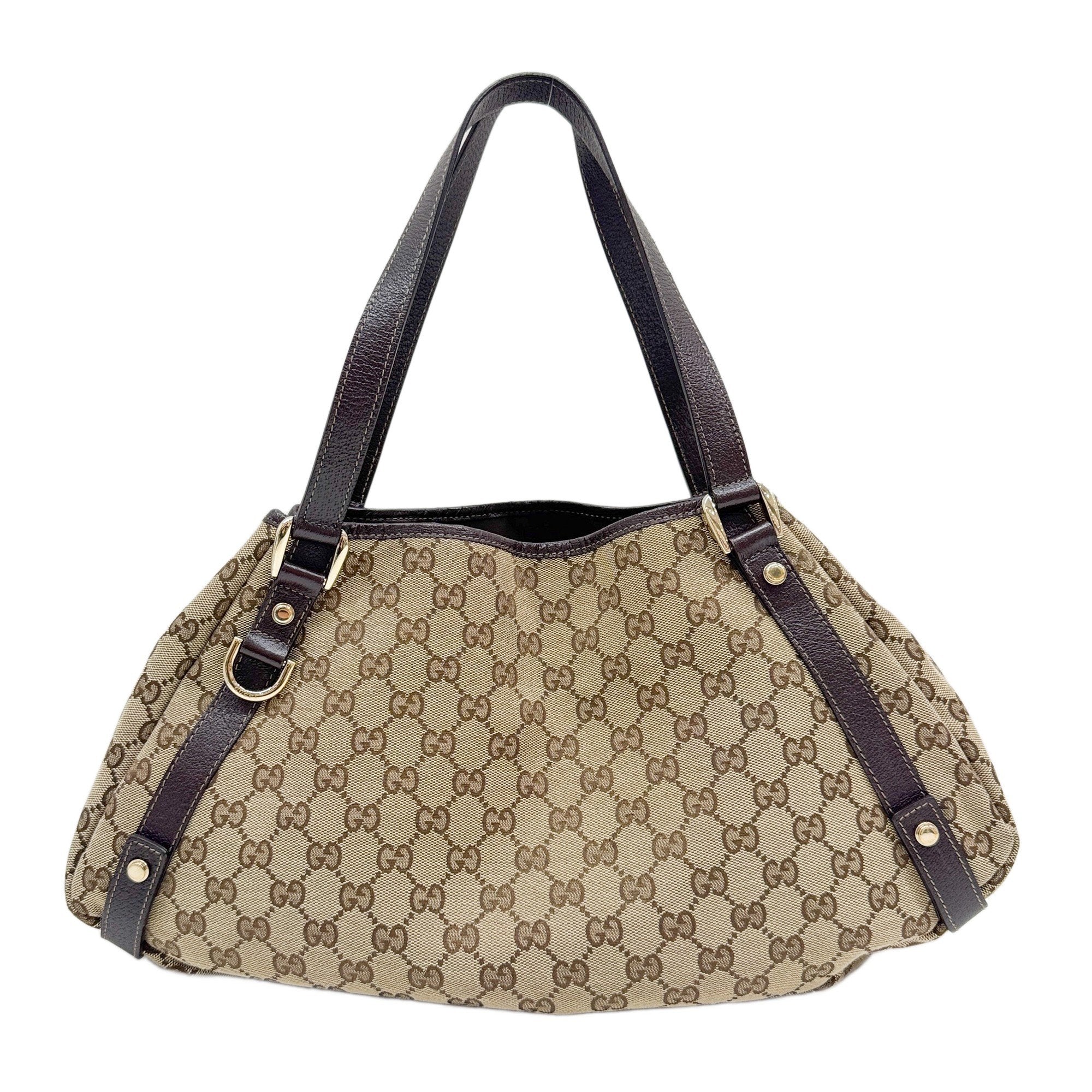 Abbey Brown GG Canvas Shoulder Bag